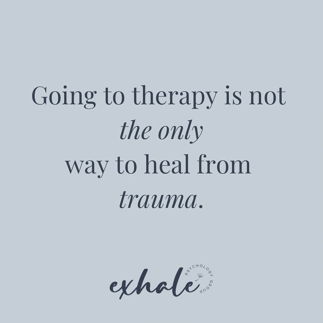 I&rsquo;ve seen this message pop up on Instagram time and time again and I think it&rsquo;s so important. Therapy is not the ONLY way to heal trauma. Therapy may for sure be helpful, but it&rsquo;s also helpful to supplement your therapy journey.

Ot