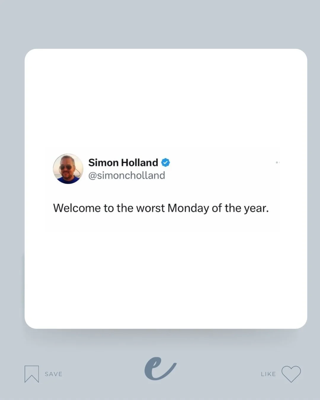 Welcome to the Monday after daylight savings.

Collectively we&rsquo;re all running on:
☕ one less hour of sleep
🧠 confused circadian rhythms
😅 and pure vibes

If today feels harder than usual, there&rsquo;s actually a reason. That one hour shift c