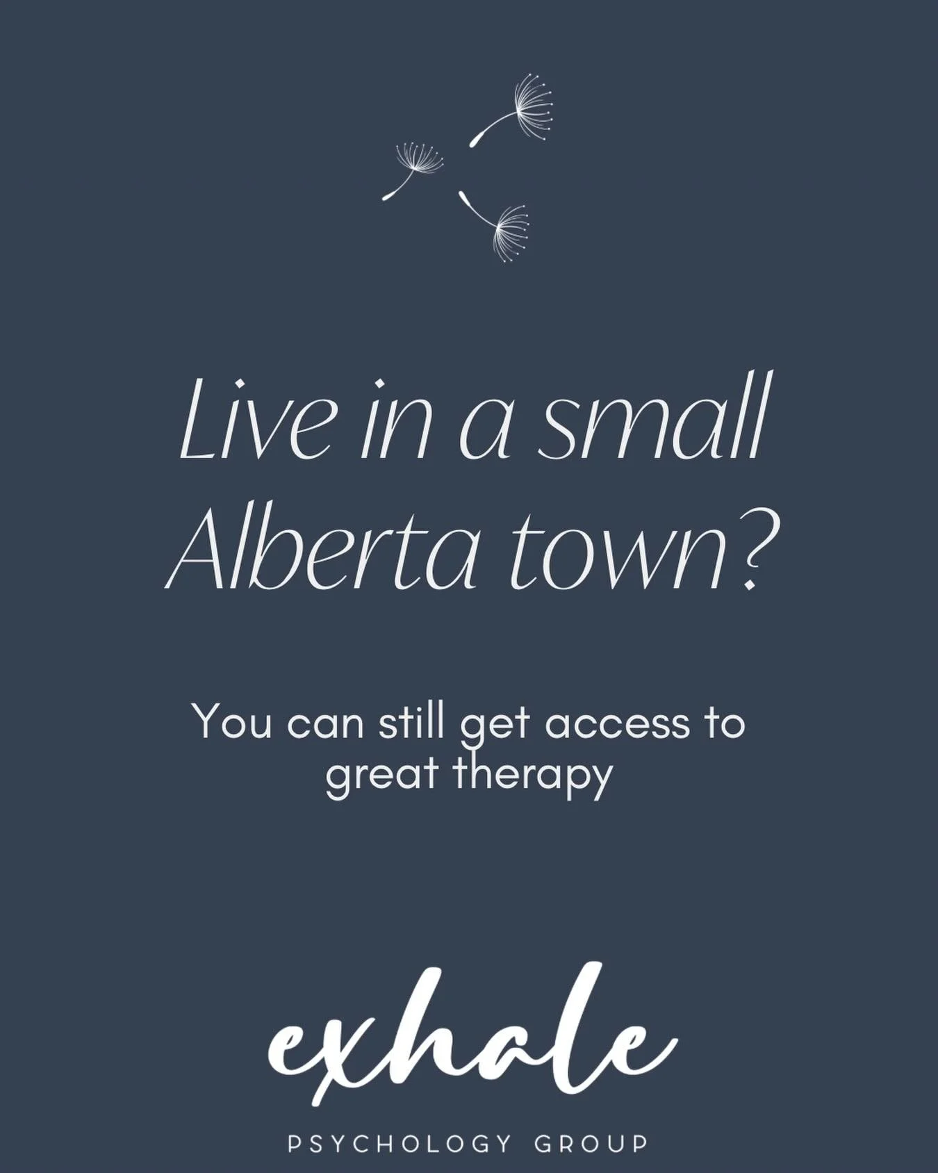 Live in a small Alberta town and looking for therapy?

You&rsquo;re not alone. Many people living outside major cities struggle to find the right support close to home.

At Exhale Psychology Group, we regularly work with clients from communities acro