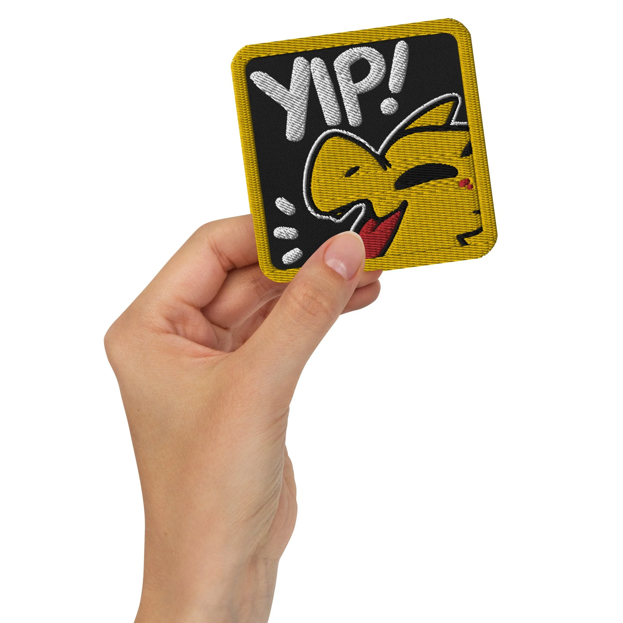 Kobold (yellow) Embroidered Patches - Square 3″×3″ - Kobold Shop