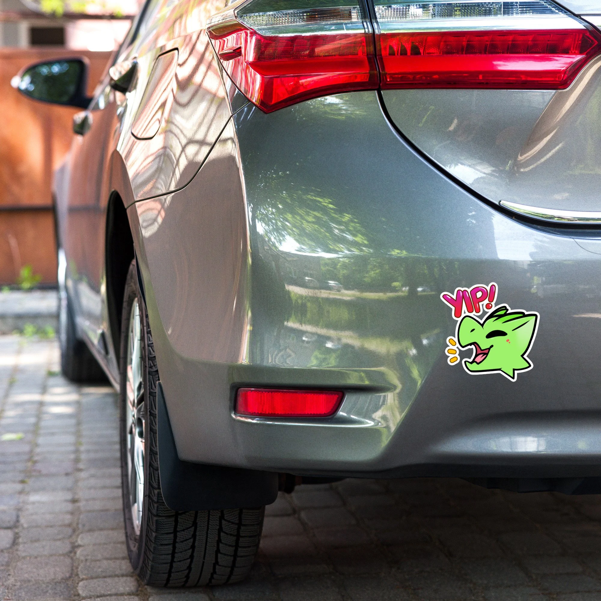 Yip! Green Bubble-free stickers