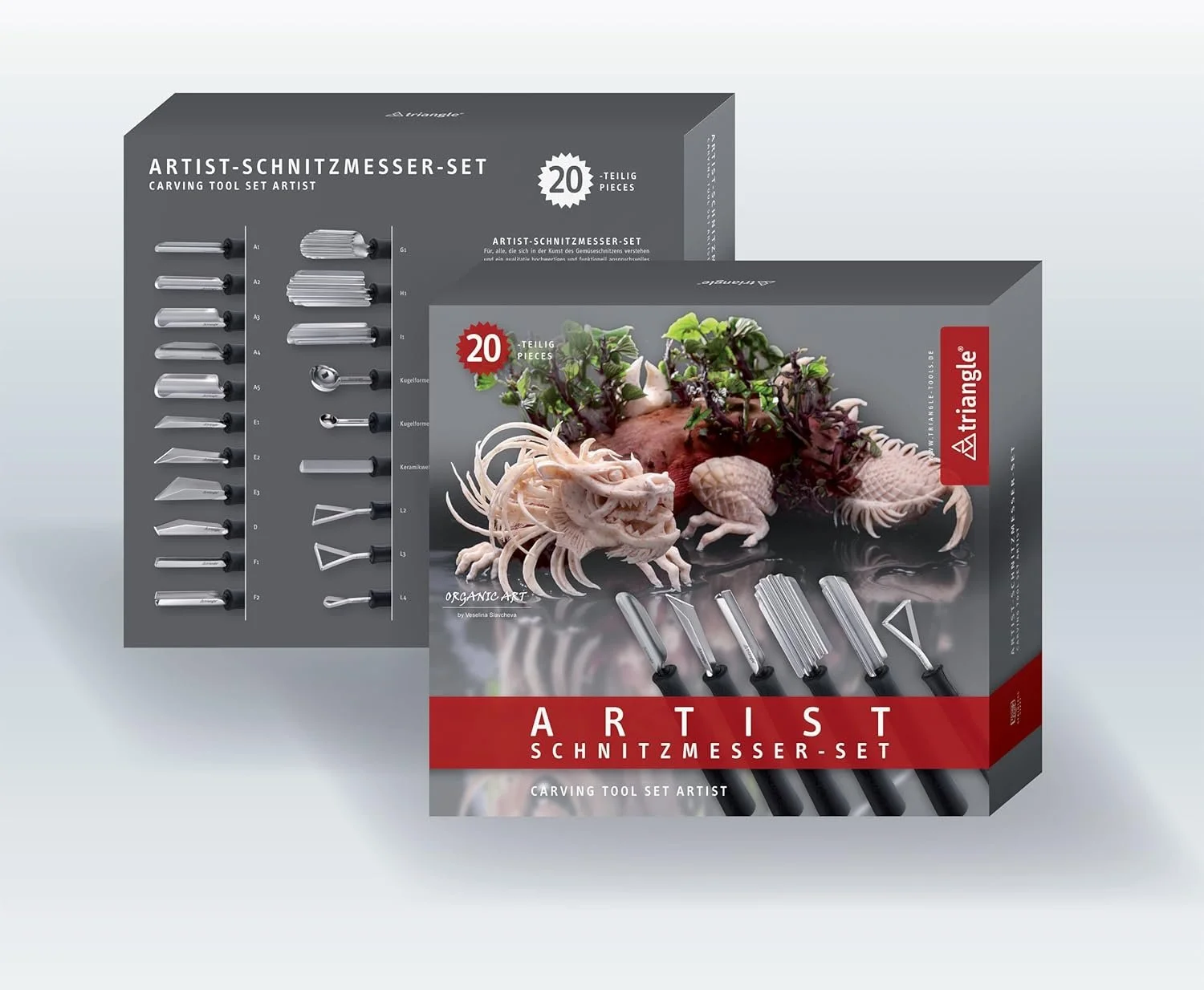 TRIANGLE Set di Coltelli da Intaglio - 20 Pezzi
