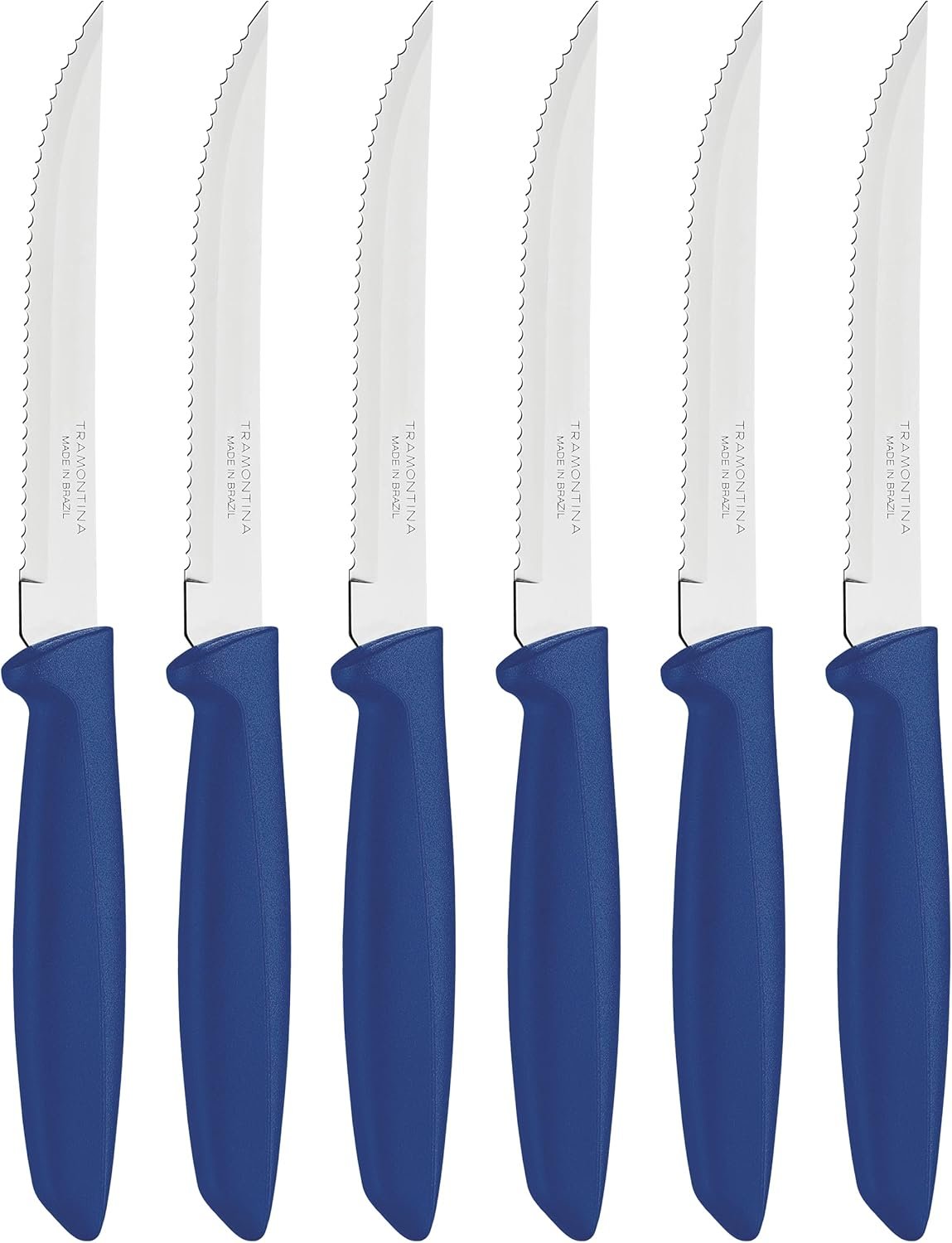 Set di Coltelli Dentati Tramontina Plenus Blu (Punta arrotondata, fare riferimento a set nero o rosso)
