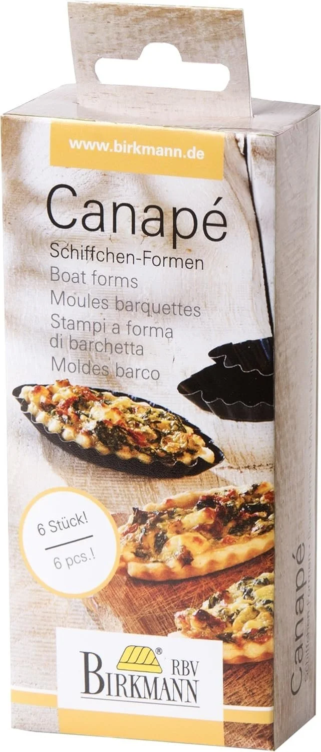 Birkmann Canapé 6 pezzi, metallo, nero, 12 x 7 x 4 cm