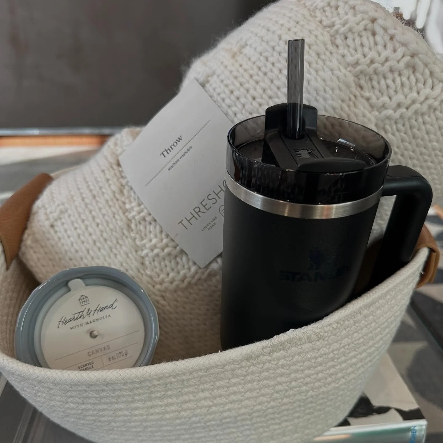 Want to win this cozy little basket? Easy! Be sure to drop at least four (4) items into our food drive bin to have your name entered into the raffle!

The winner will be announced November 13th 🍂