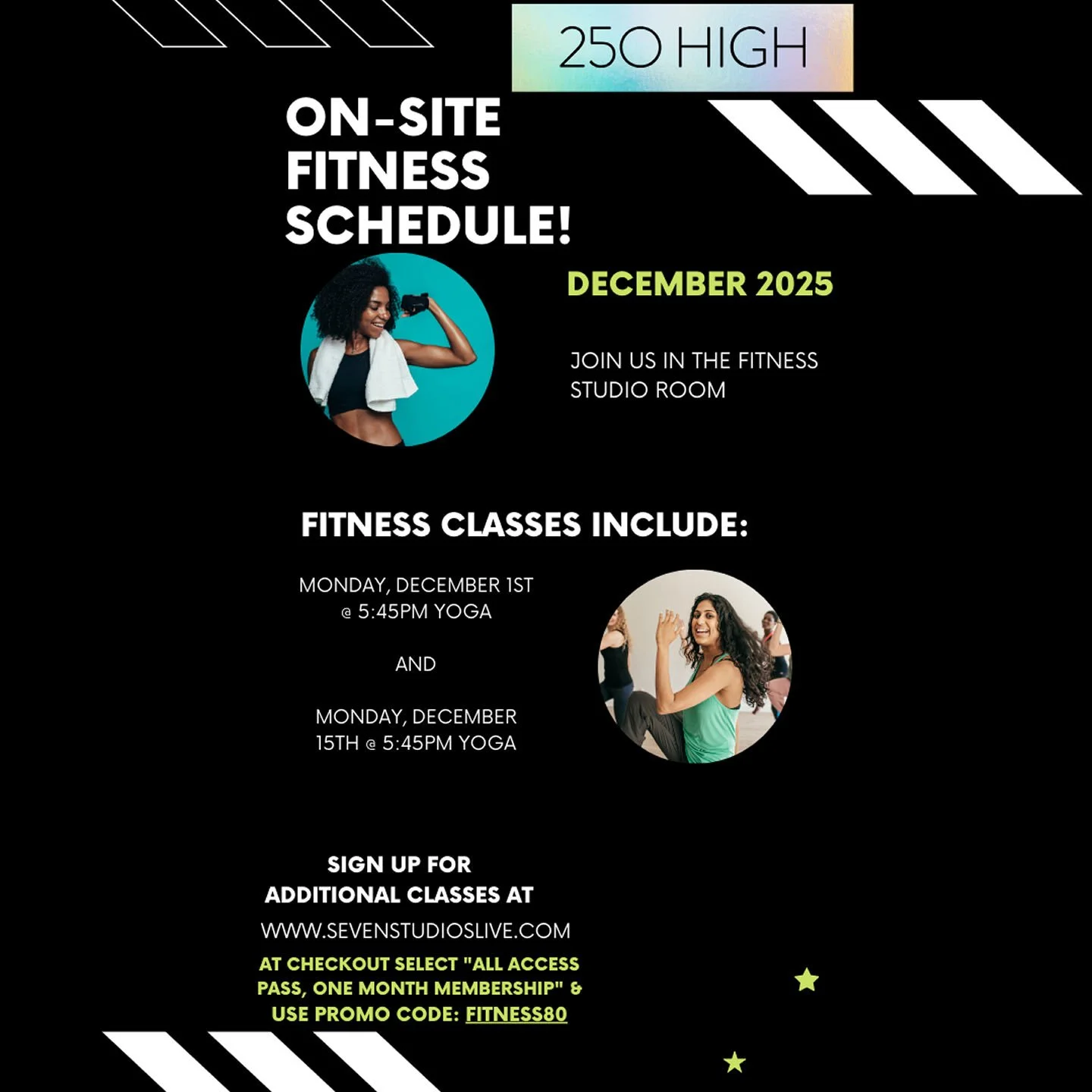 Check out our December Fitness Classes!