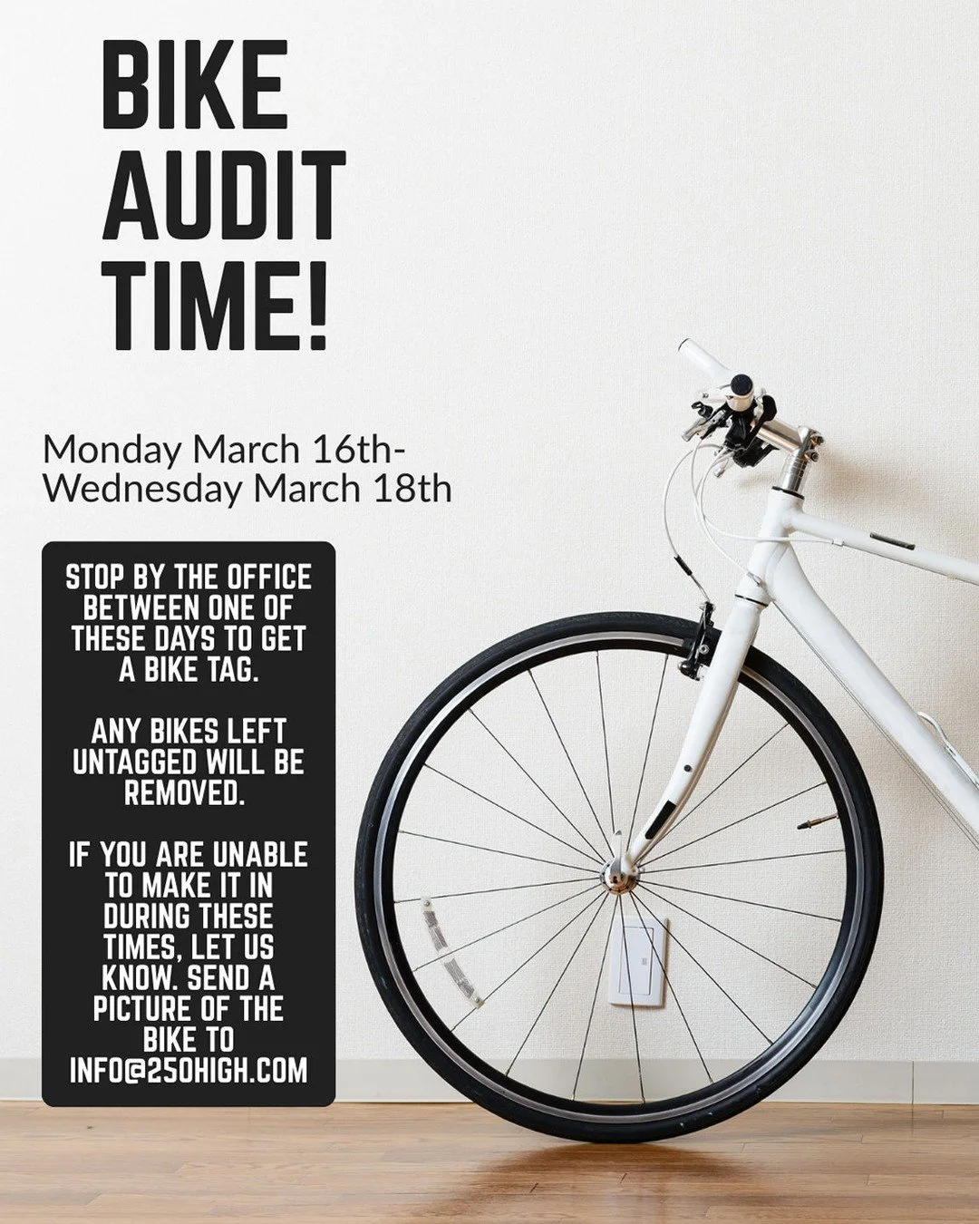 Important information for all of our bicycling residents‼️
We hope everyone has a wonderful week ahead! ☺️