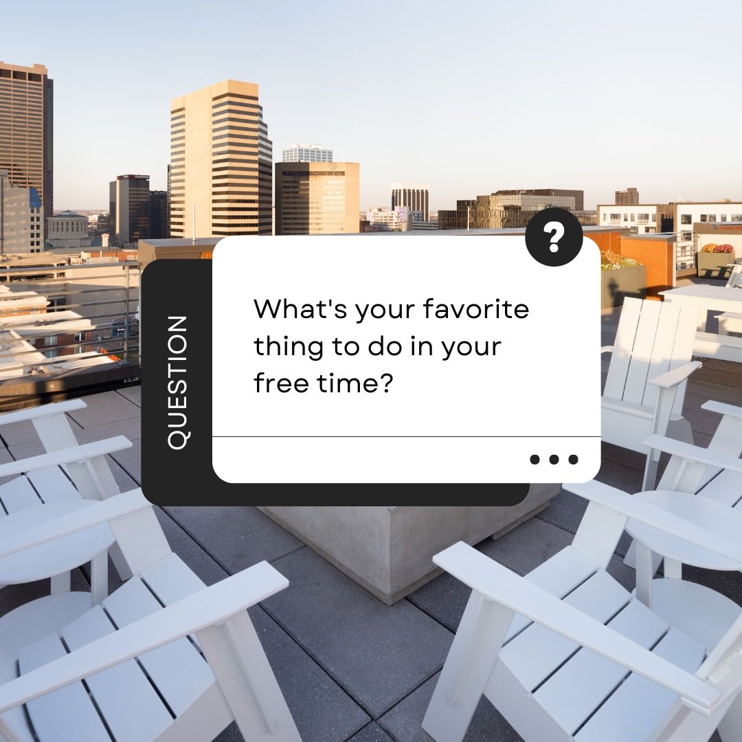 We&rsquo;re always looking for new ways to connect with our residents! 💛
Besides relaxing on the rooftop, what&rsquo;s your favorite thing to do in your free time? Let us know below! 👇✨
