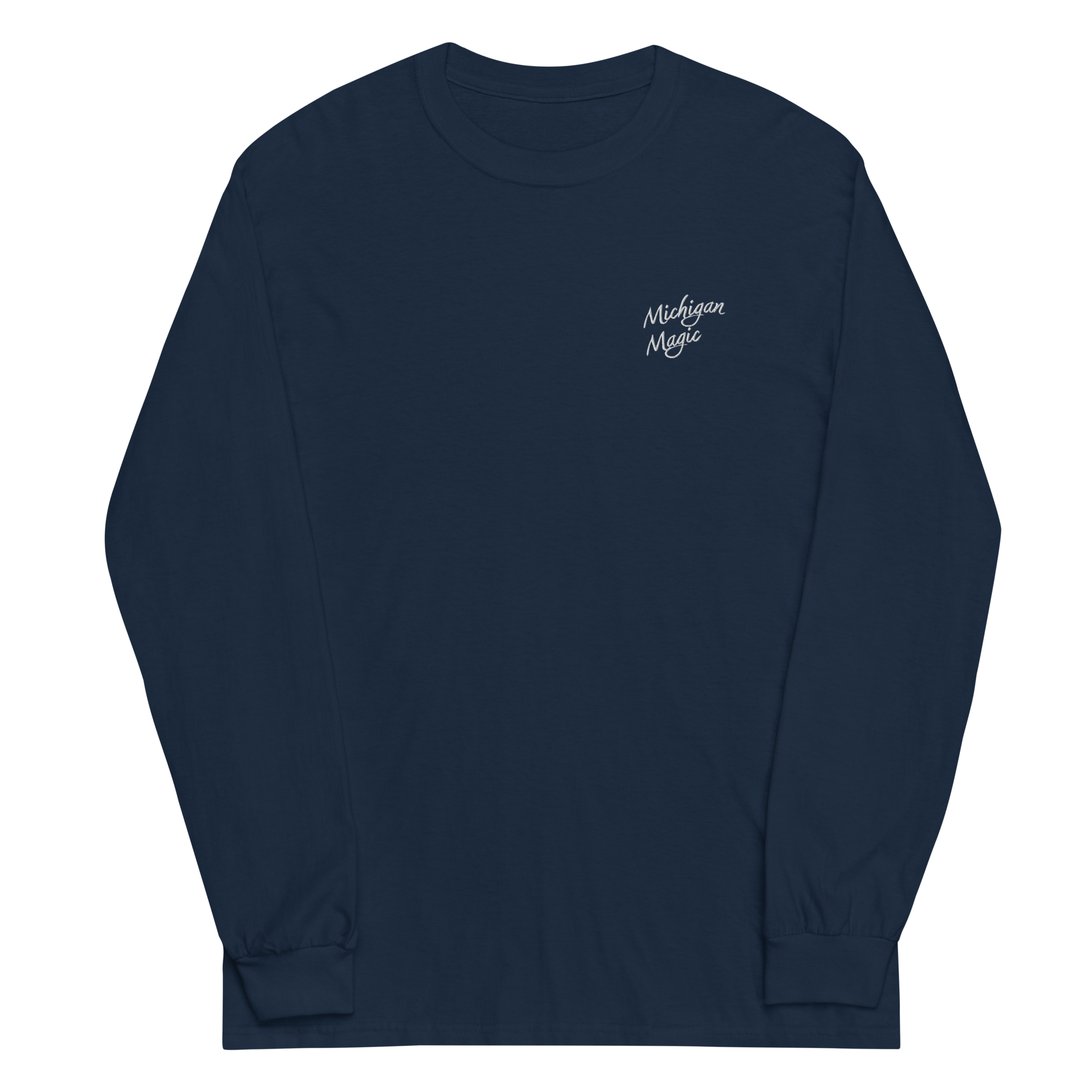 Michigan Magic Catch A Carp Long Sleeve Tee Navy 2