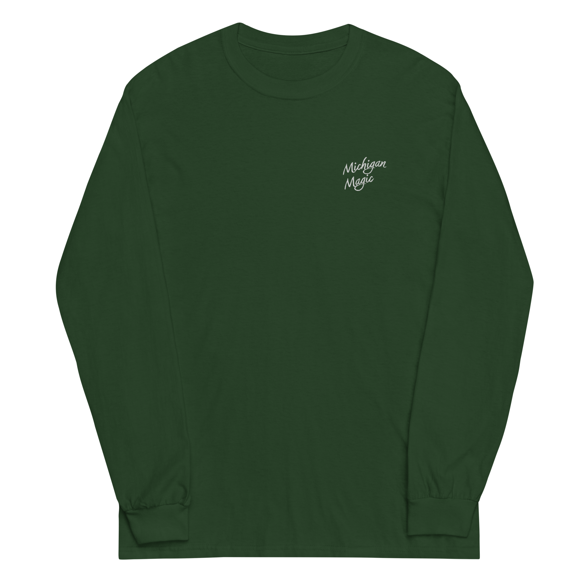 Michigan Magic Catch A Carp Long Sleeve Tee Forest Green 2