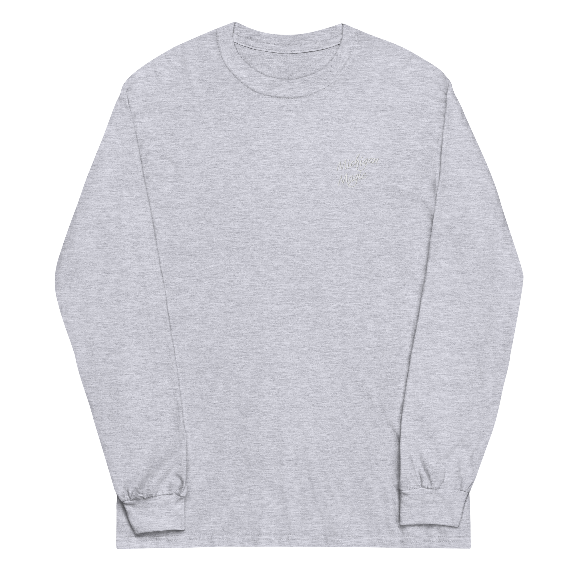 Michigan Magic Catch A Carp Long Sleeve Tee Grey 2