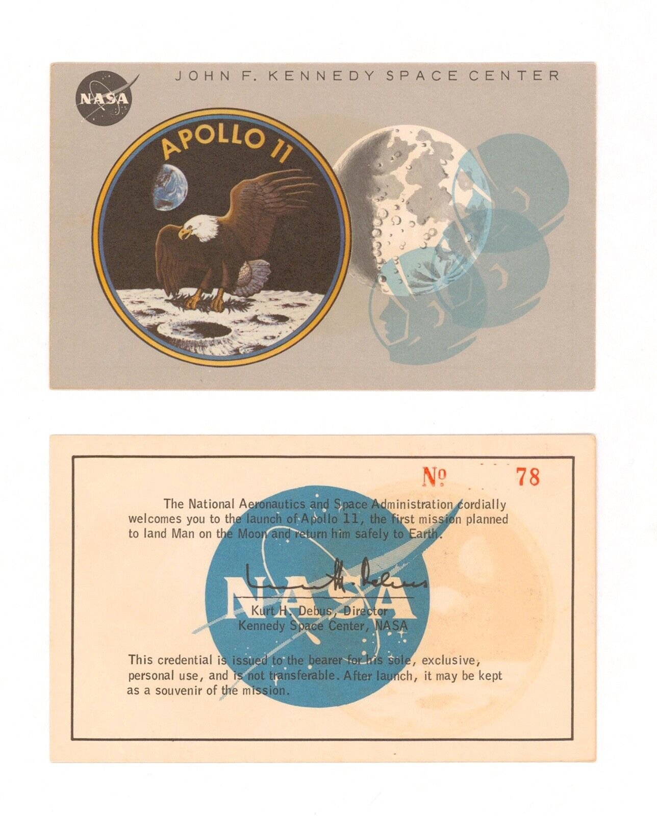 Apollo 11 VIP launch viewing badge