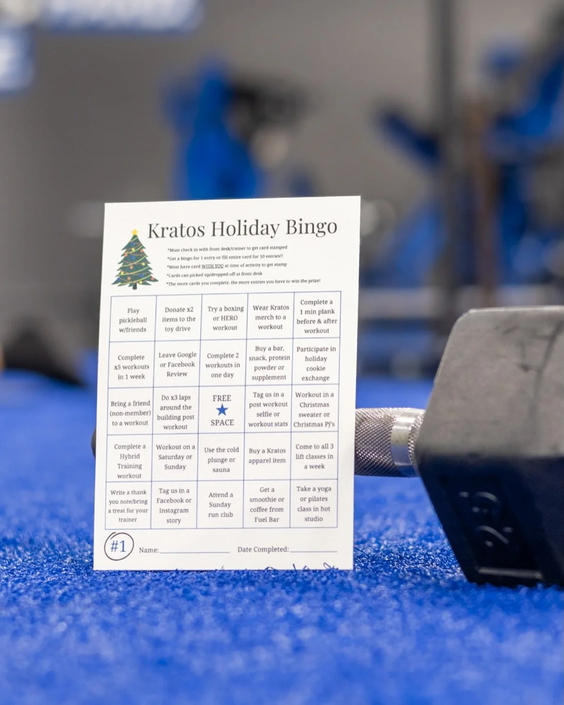 Our Holiday Bingo is coming back! Between 11/24 - 12/23 you can win prizes just for showing up to your workouts or donating to our toy drive! $0 entry fee. Multiple cards available. Full rules and prizes will be announced closer to the start date!🎄
