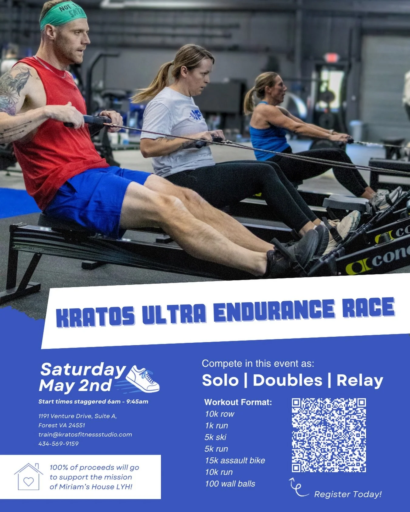 May 2. Do something hard. Benefit people going through hard times.

Space is limited, and signups are open now! (see link in our profile page). 

Each segment must be fully completed before moving on. Partners and teams can split the work at each sta