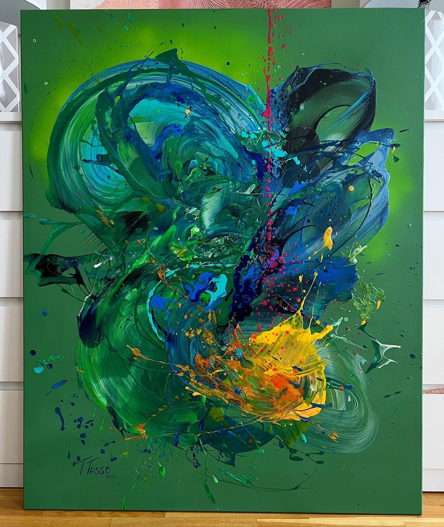 "ABSTRACTION" 125x100 cm, Acryl auf Leinwand 