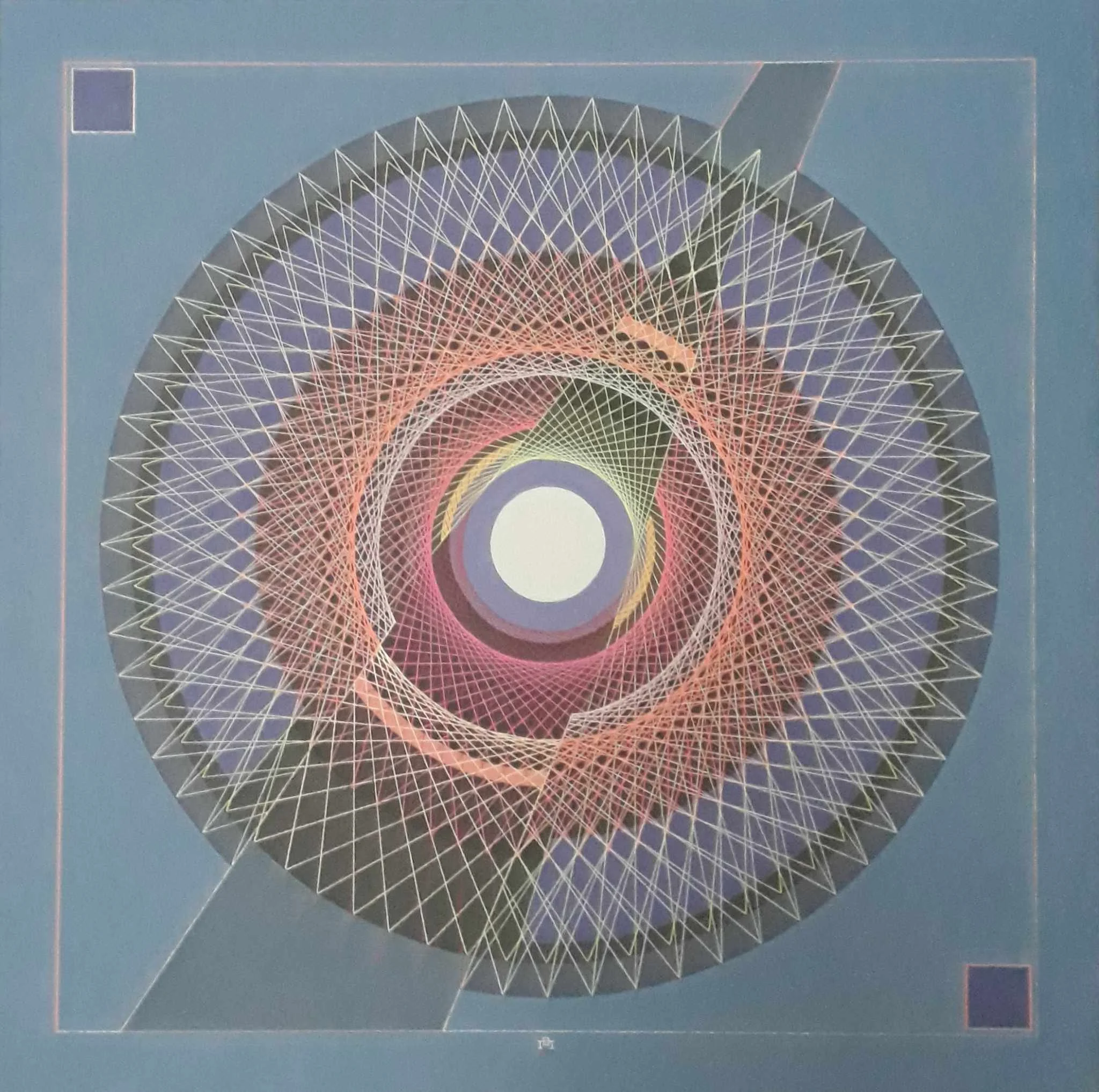 "Grafik" 80x80, Öl auf Leinwand 