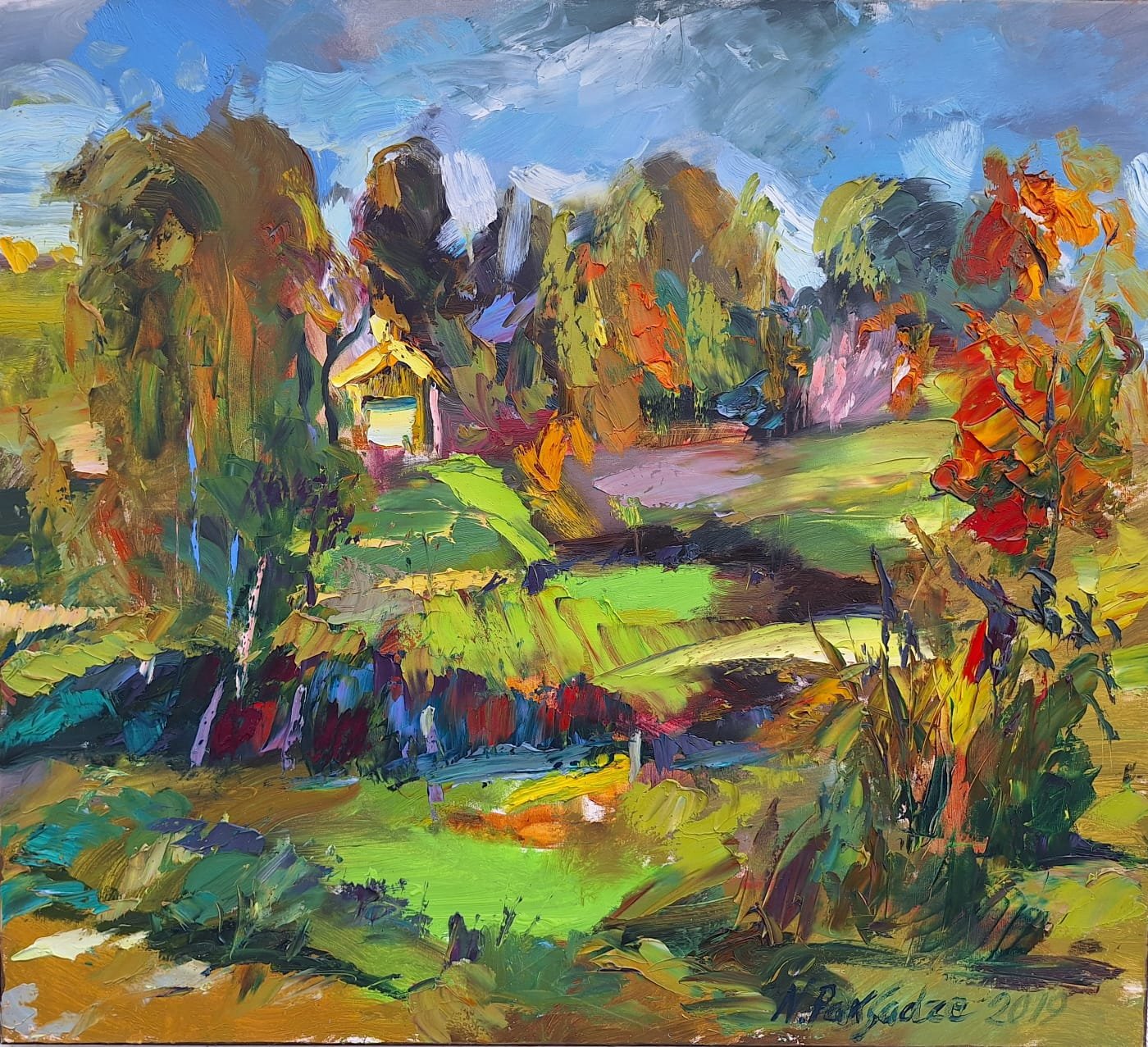 "Blonti" 2019, 90x100 Öl auf Leinwand 