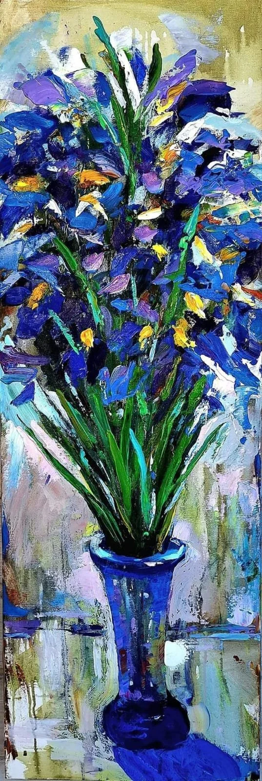 "Iris" 2023, 40x120 Acryl auf Leinwand 