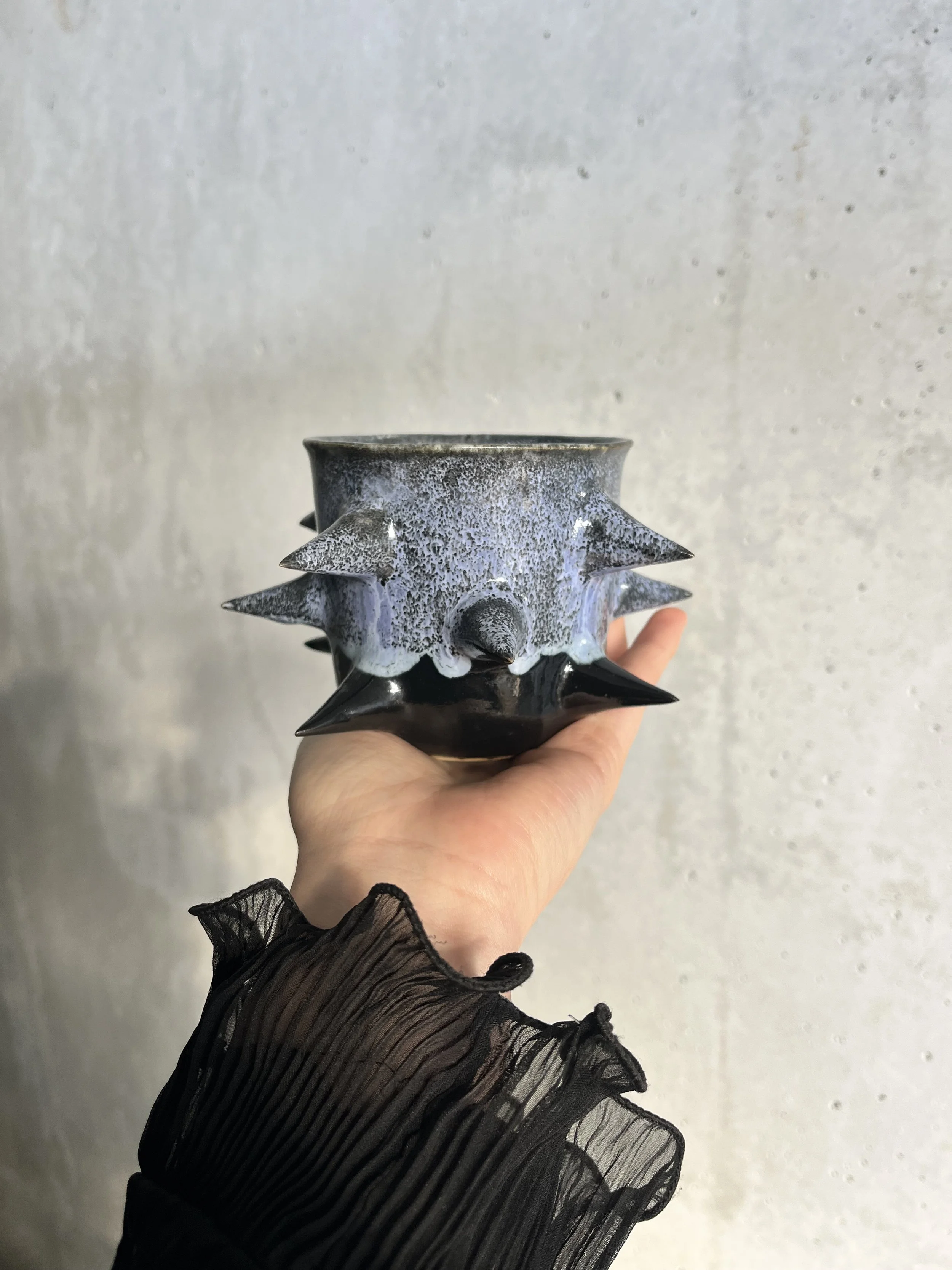 Morning Star Cup - Black & Grey (12 spikes)