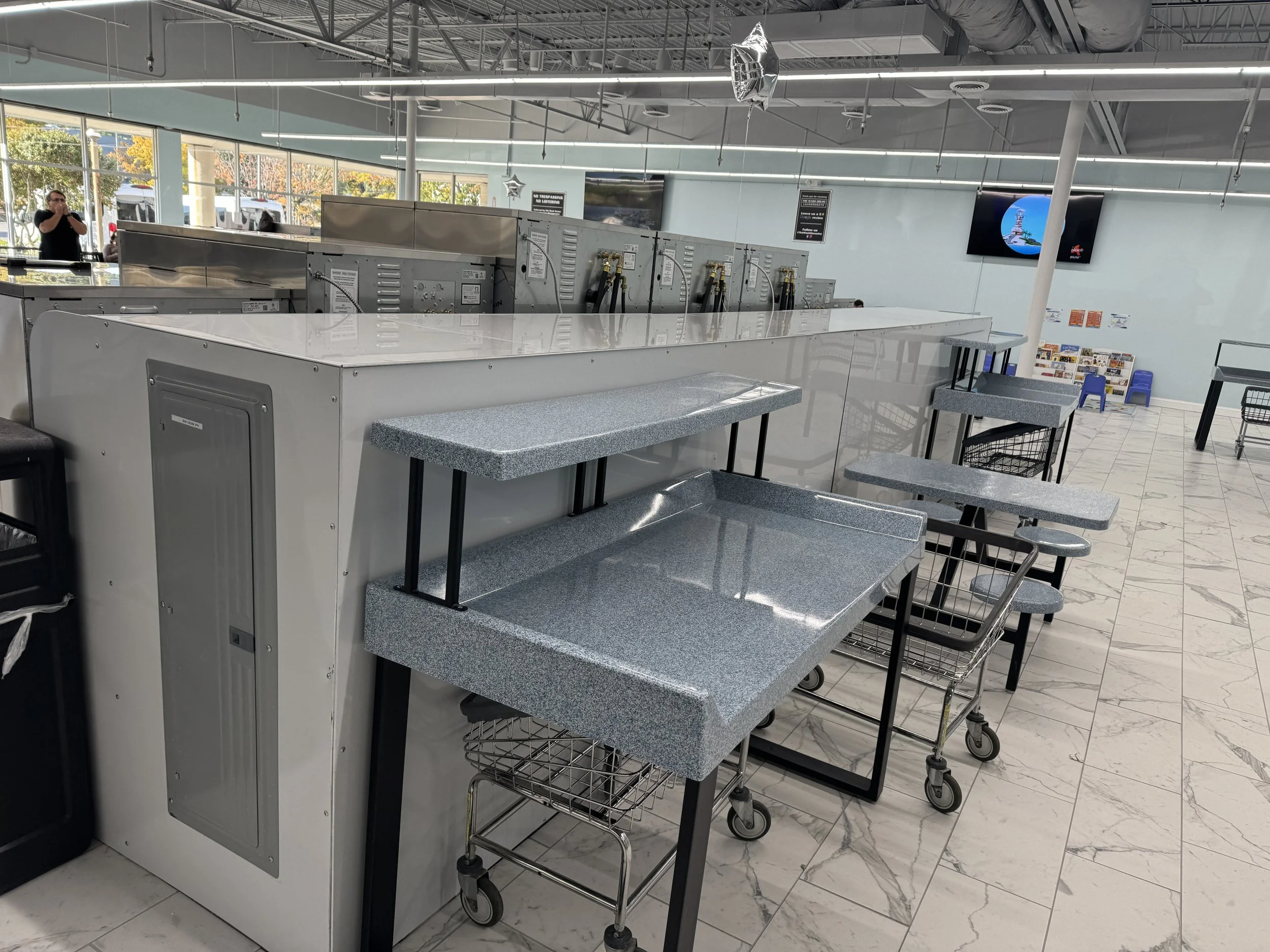 Single Sided Island design, this one with the Electric and Door on the same end.  