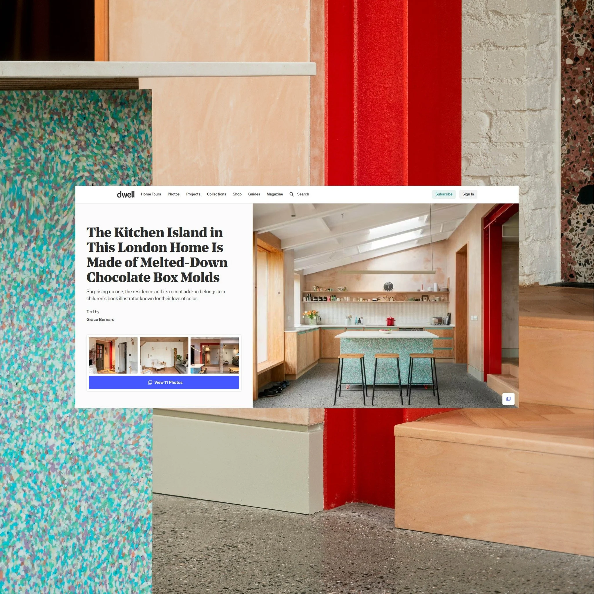 In the press 💌

For @dwellmagazine, @gracebernard features Hillside House in Walthamstow, writing: &quot;Surprising no one, the residence and its recent add-on belongs to a children&rsquo;s book illustrator known for their love of color&quot;

With 