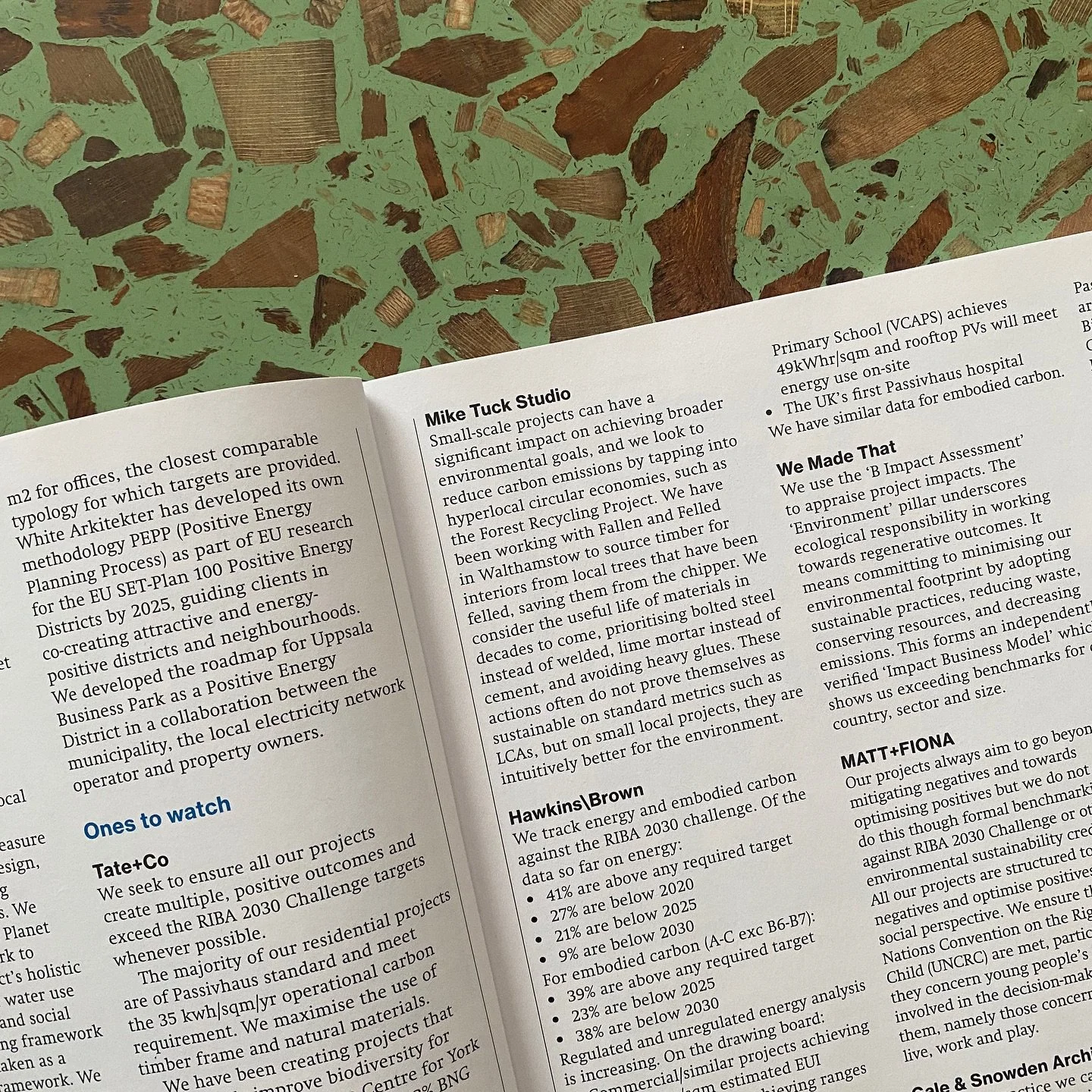 We&rsquo;re so pleased to be part of the inaugural Regenerative Architecture Index, and be featured in @arch_today&rsquo;s dedicated issue on the programme to benchmark practices progress in the move towards regenerative practice and projects. 
 
In 