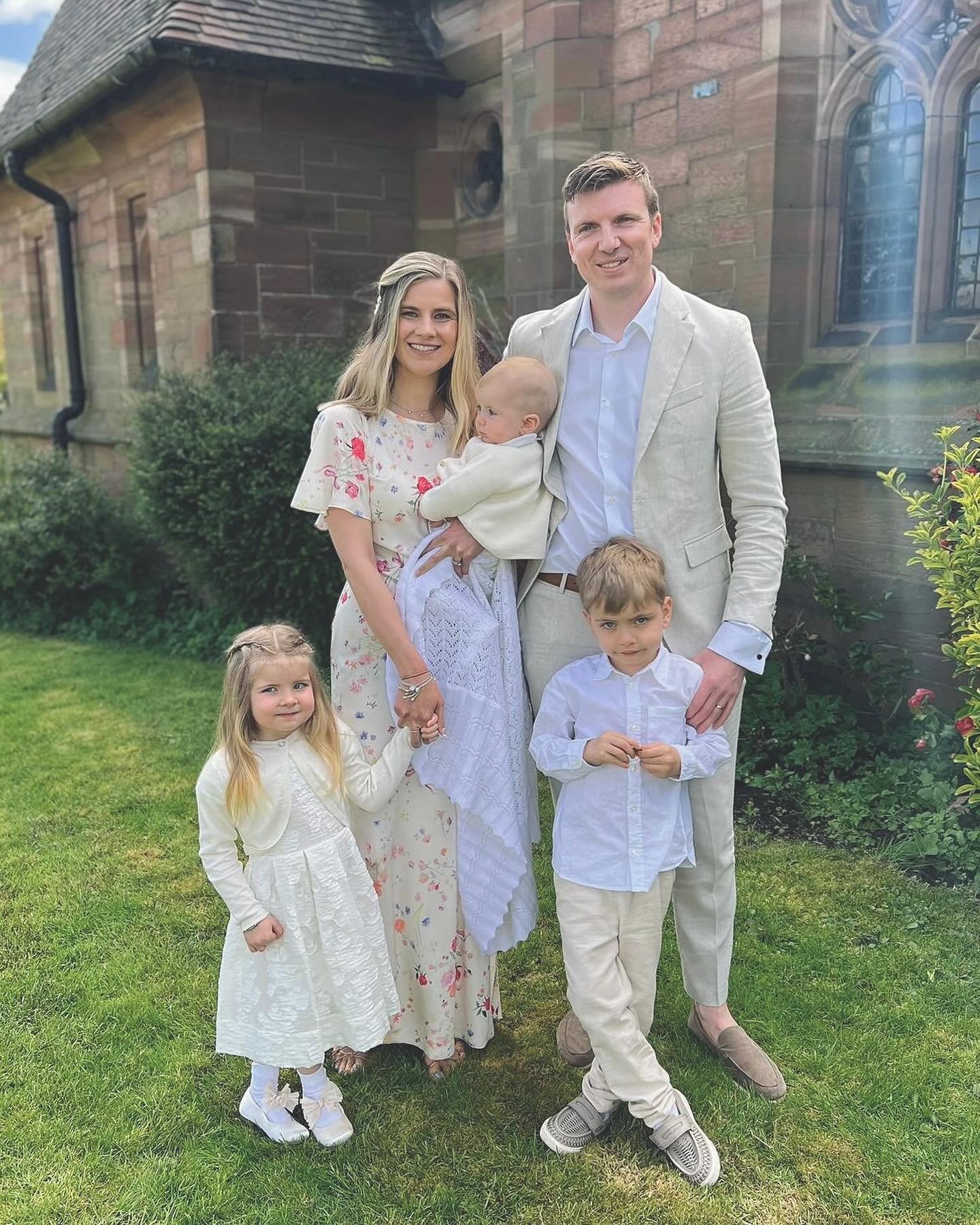 Our bestselling Rose fluted sleeve floor length dress in Prairie print, worn to Springtime perfection by our ultimate #adamuse @daniellemariamills for her family christening.
&bull;
&lsquo;Just want to send you the biggest thank you. The dress was pe
