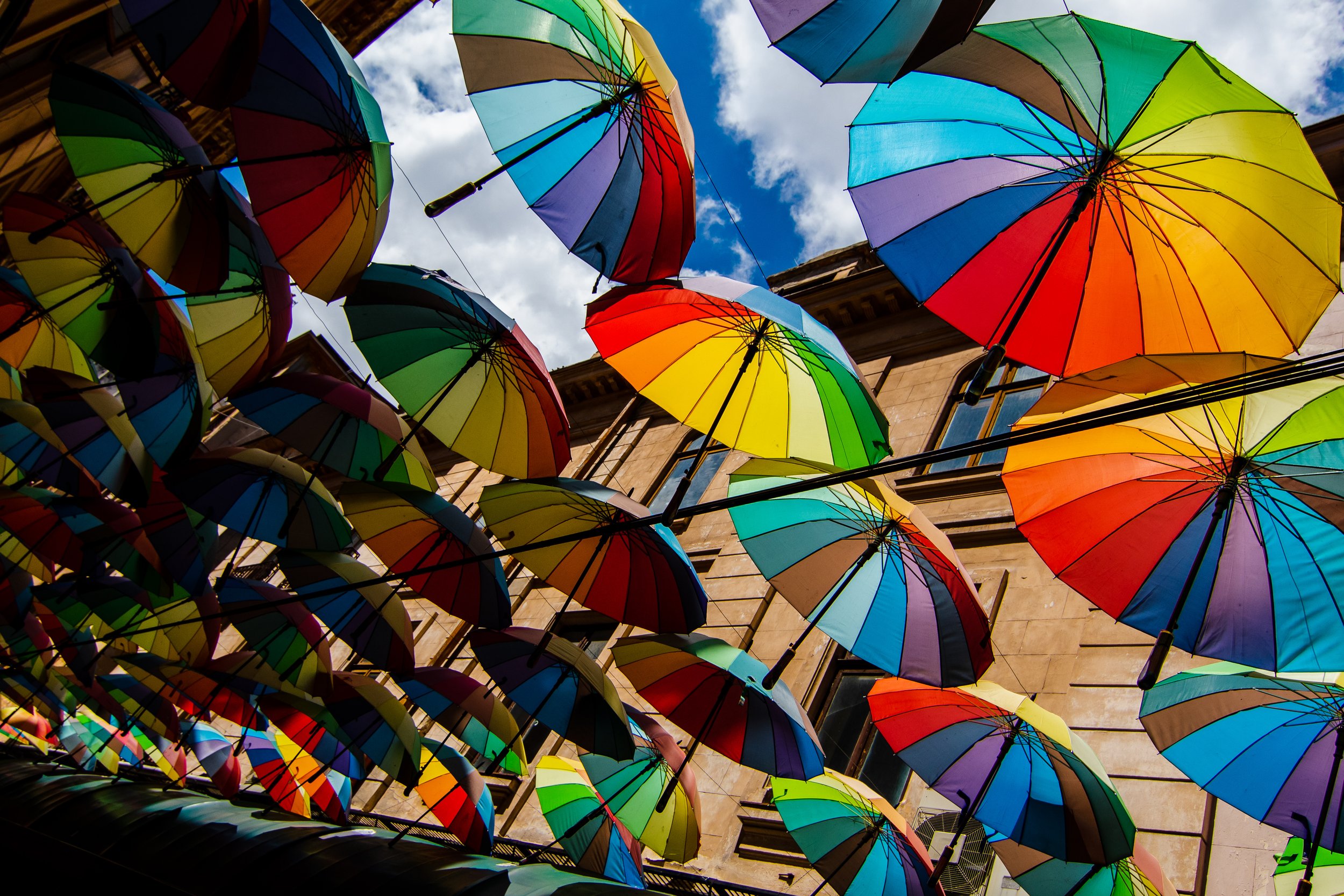 Rainbow Umbrellas