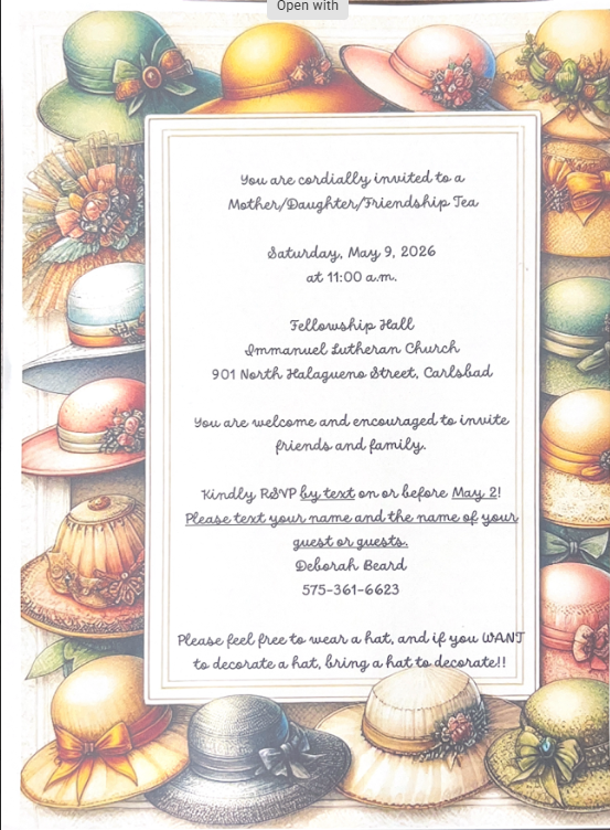 Mother/Daughter/Friendship Tea