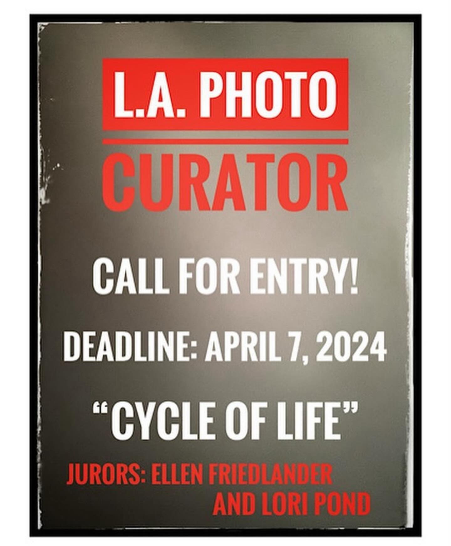 @loriapond and I are thrilled to be curating &ldquo;Cycle of Life&rdquo; for @laphotocurator7. 

Deadline this Sunday Night! 📷

Laurie Freitag created LA PhotoCurator for photographers to gain exposure to a larger audience upon submitting but to als