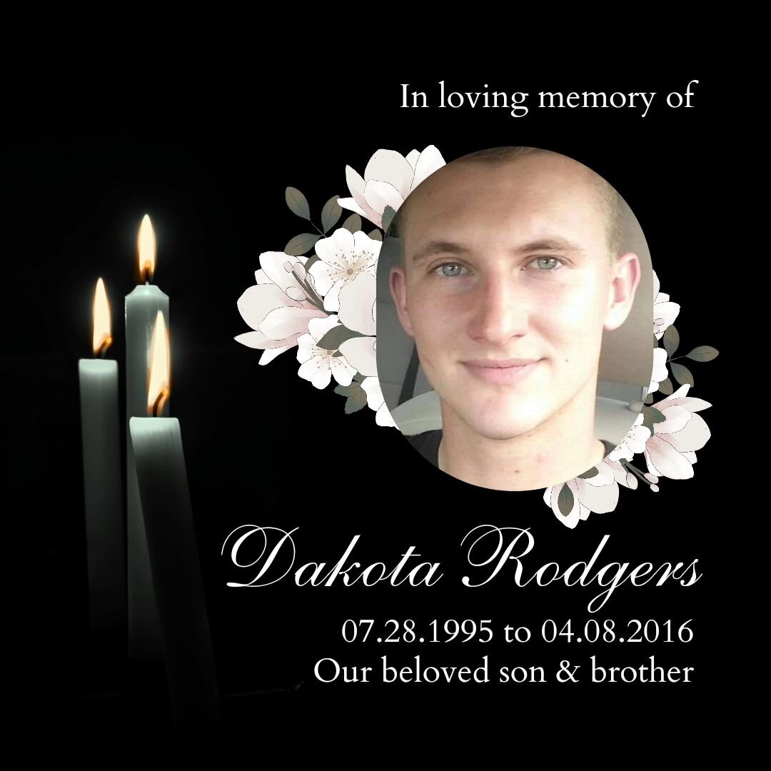 This is Sidney posting. Tomorrow, I will have a busy day at school, so I decided to post a few hours early. It has been 8 long years without Dakota, and the pain and loss our family feels are still ongoing. 
Please reach out to loved ones. Answer tho
