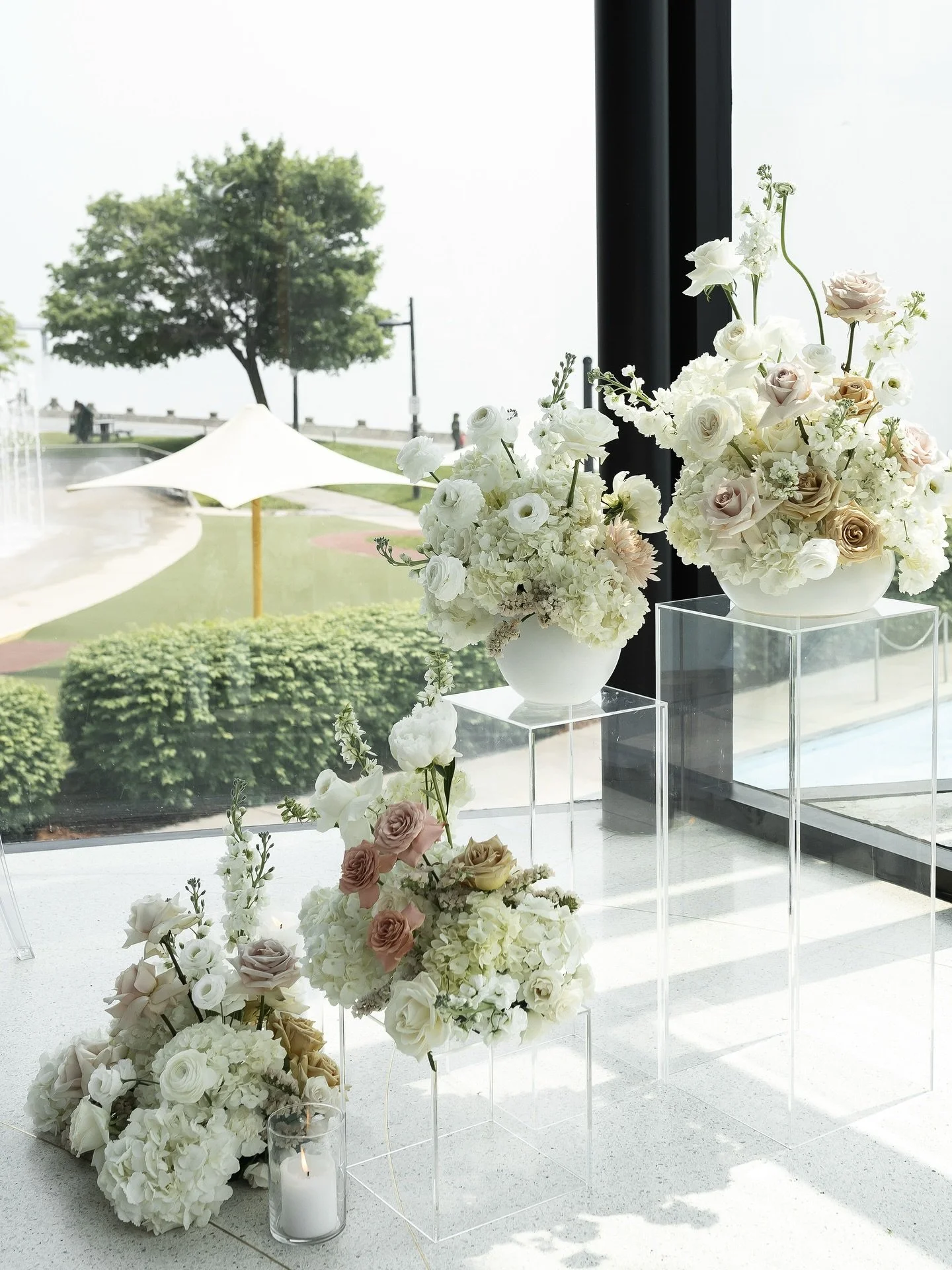 Olivia + Trevor&rsquo;s celebration started at @spencers_waterfront and danced its way into the evening at @thepearlehotel.

Think soft neutrals, lush blooms and candles on candles. Minimal elegance turned all the way up.
It was one of those dreamy s