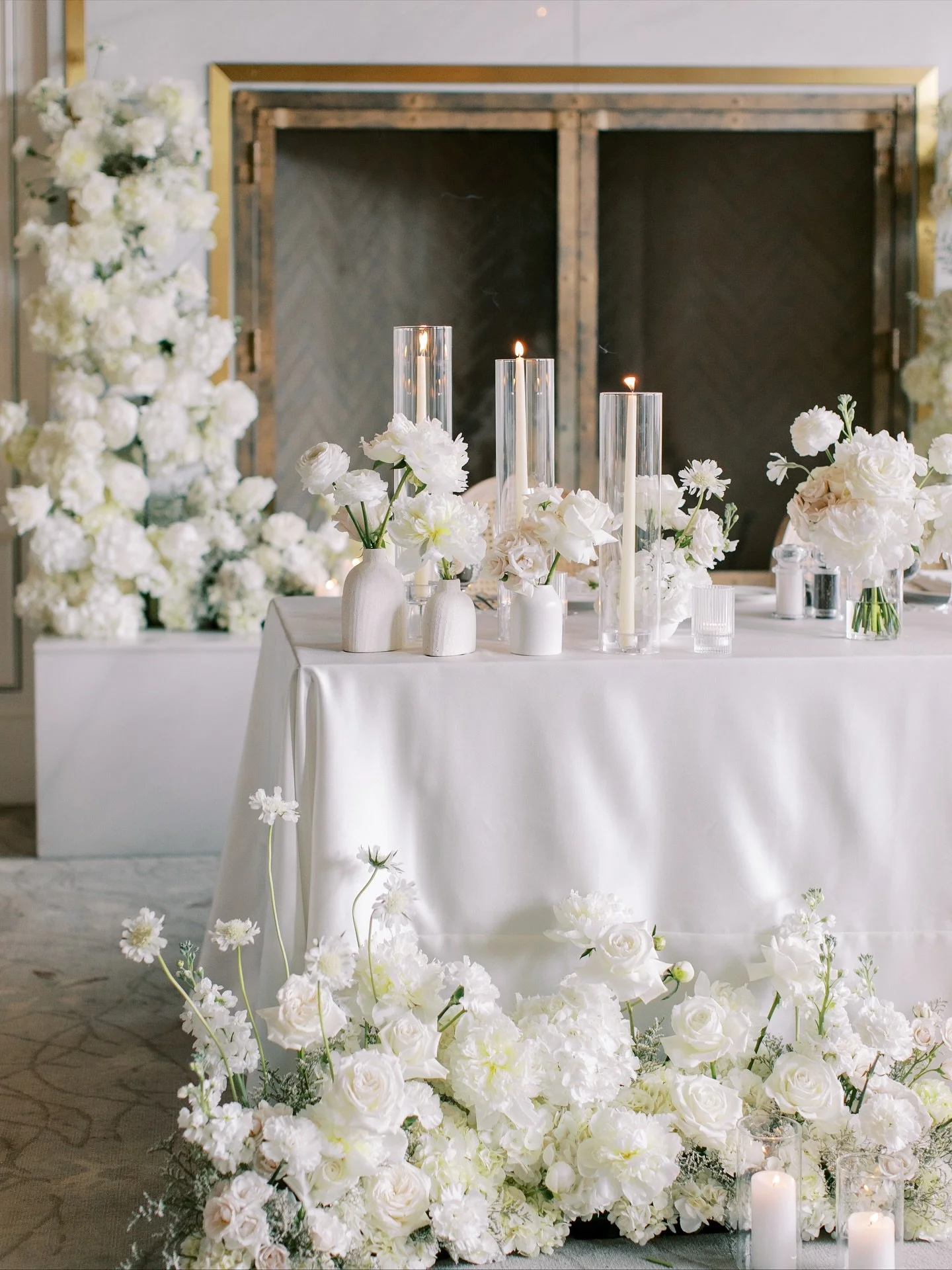 All the pretty white stuff has me romancing the elegance of all white weddings. 
Here&rsquo;s a little throwback to Logan and Clinton&rsquo;s all white celebration in the peak of summer at Elora Mill. 
It was bursting with the most glorious local peo