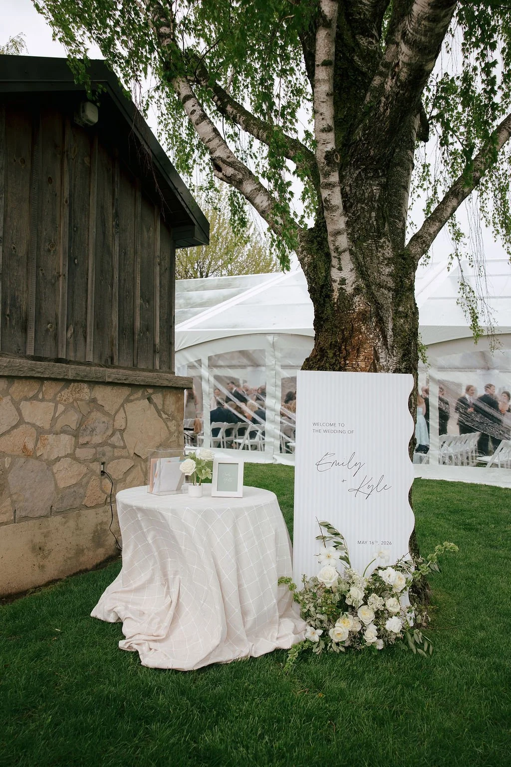 White and green wedding at The Farm by Pearle Weddings