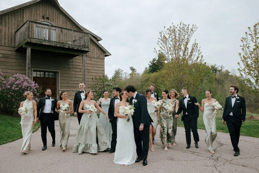 White and green wedding at The Farm by Pearle Weddings