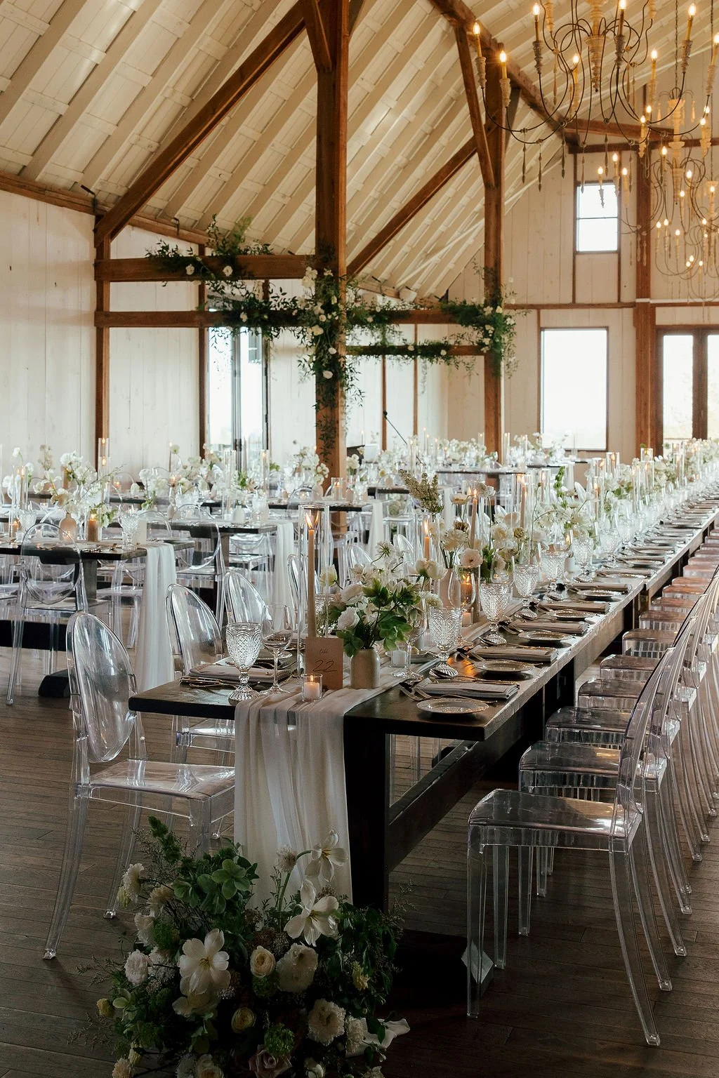 White and green wedding at The Farm by Pearle Weddings