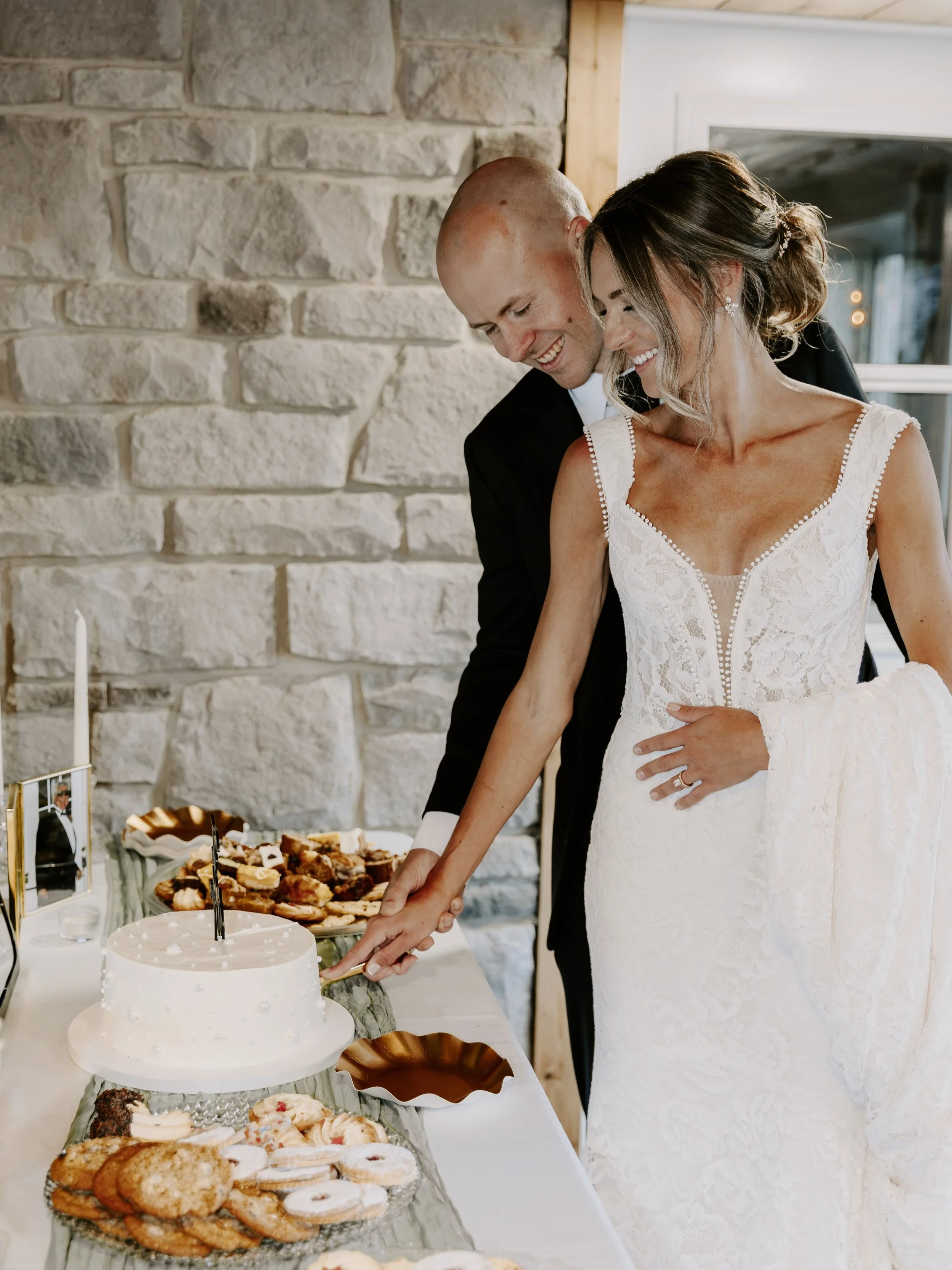 A sneak peek into Cory &amp; Leigha&rsquo;s happily ever after party 🥹💃🏻🍾✨

Vendors:
Photography @photosbymeghan.m 
Brides dress @withloverackbridaloutlet 
Brides hair @candysweethairstyles 
Brides makeup @madison_gagnonmua 
Florals @laurelandlac