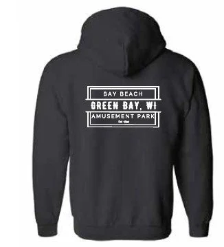 Zip Hooded Sweatshirt Square Logo Design (Adult)