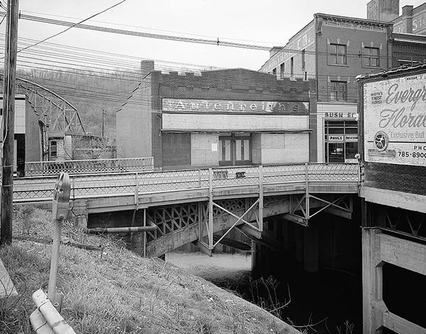 Historic photo of cast iron bridge