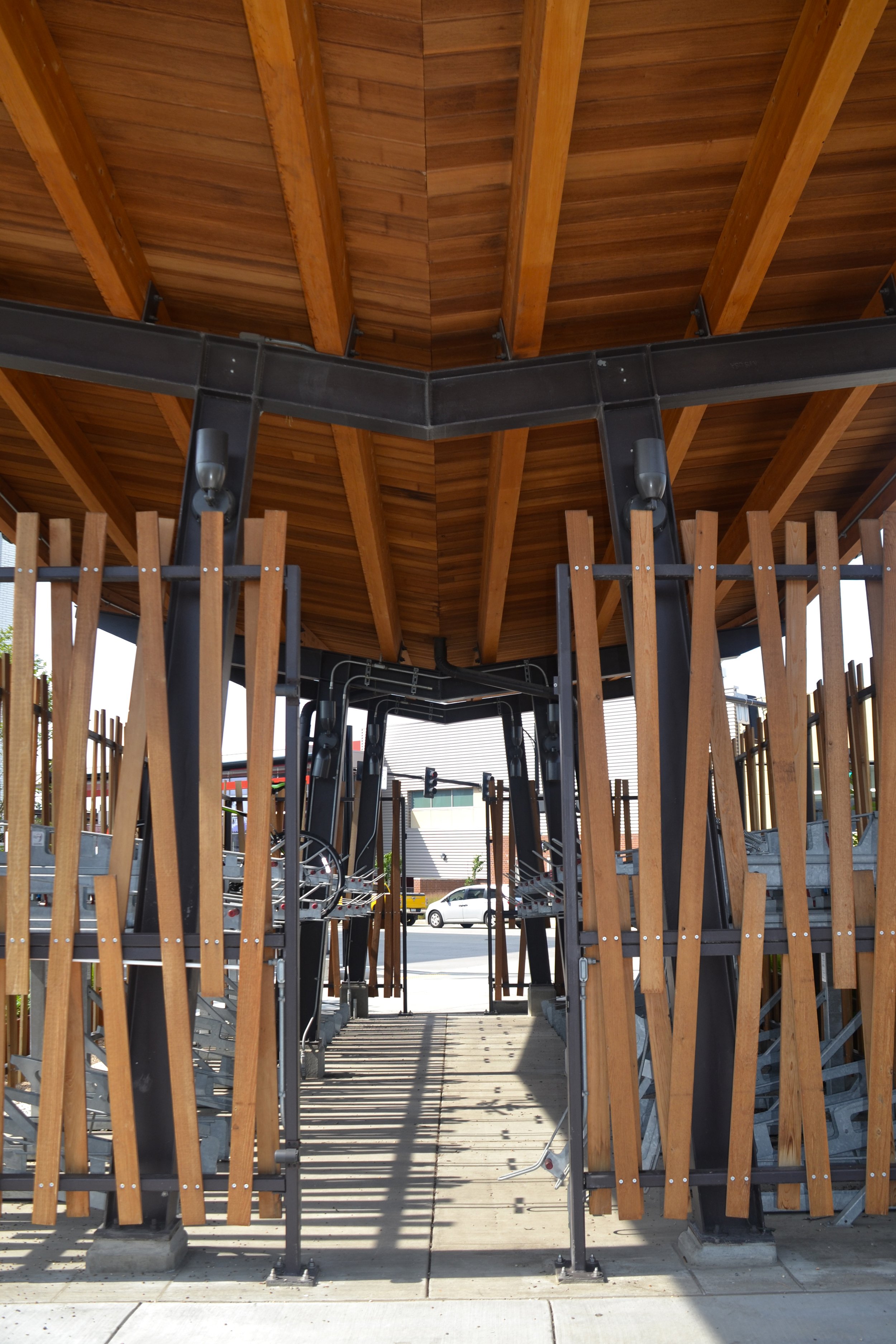 Interior view of Bike Shelter