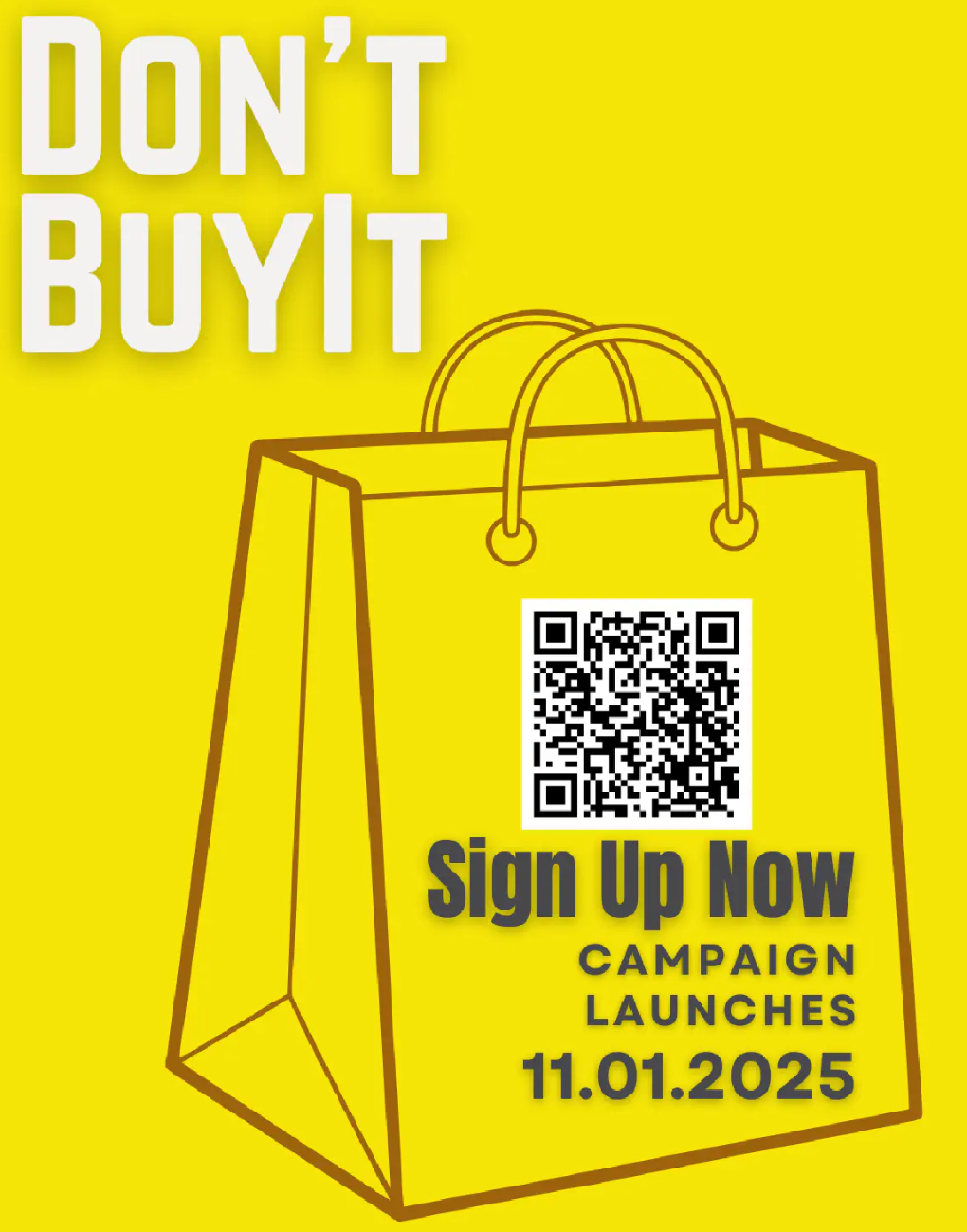 Be a Part of the Don’t BuyIt Campaign