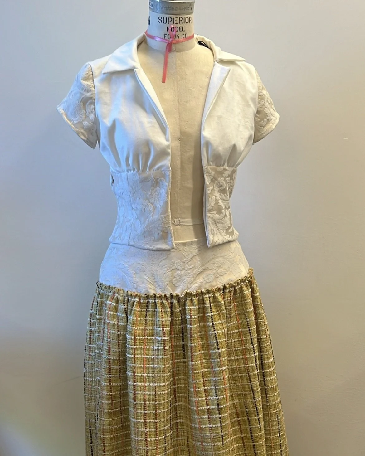 soooo pumped to be sharing my third look with yall! this one was a labor of love &amp; the fabrics were a group effort with my intern host and some thrifting!