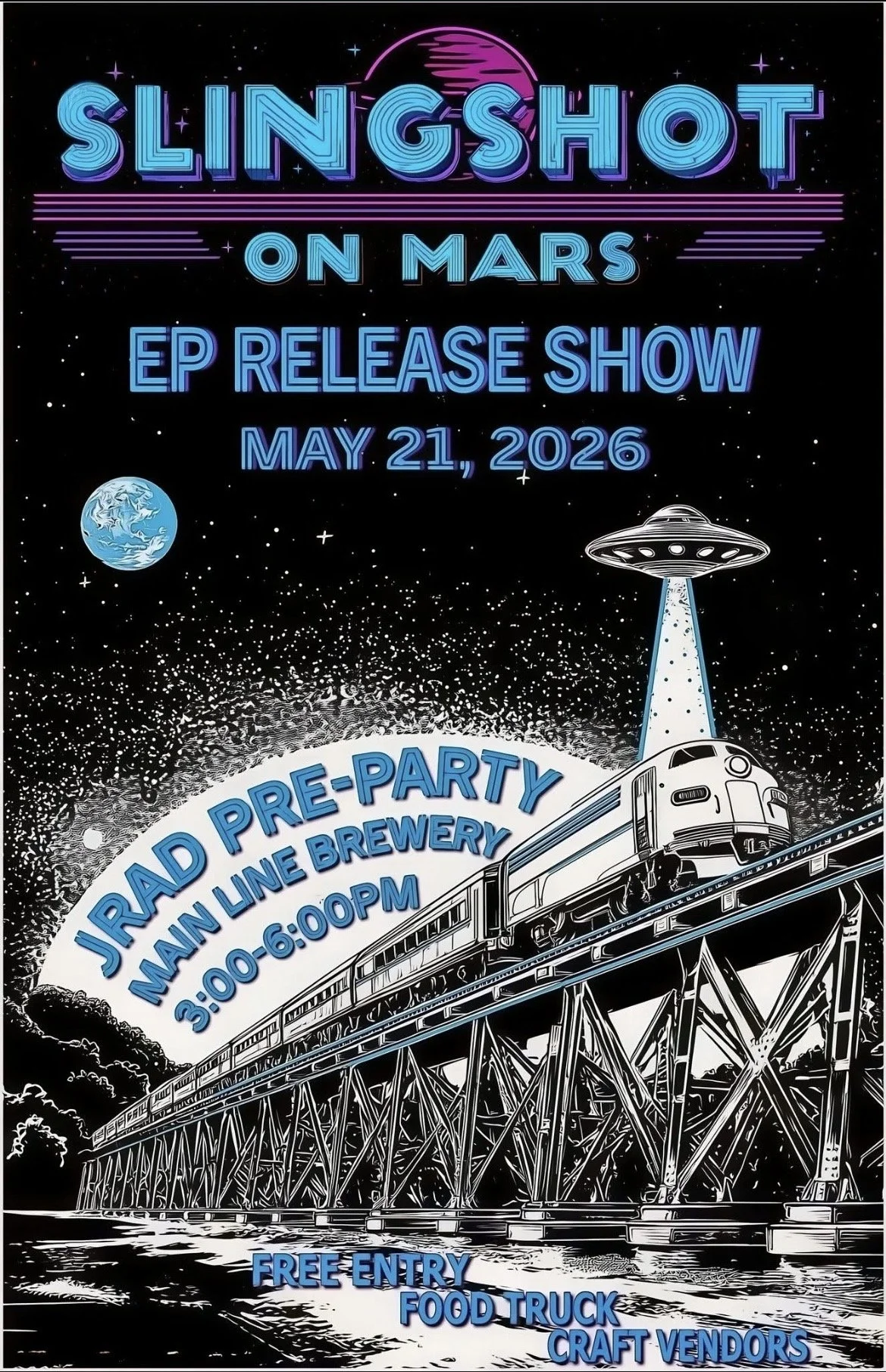 Slingshot on Mars EP release show / JRAD pre-party