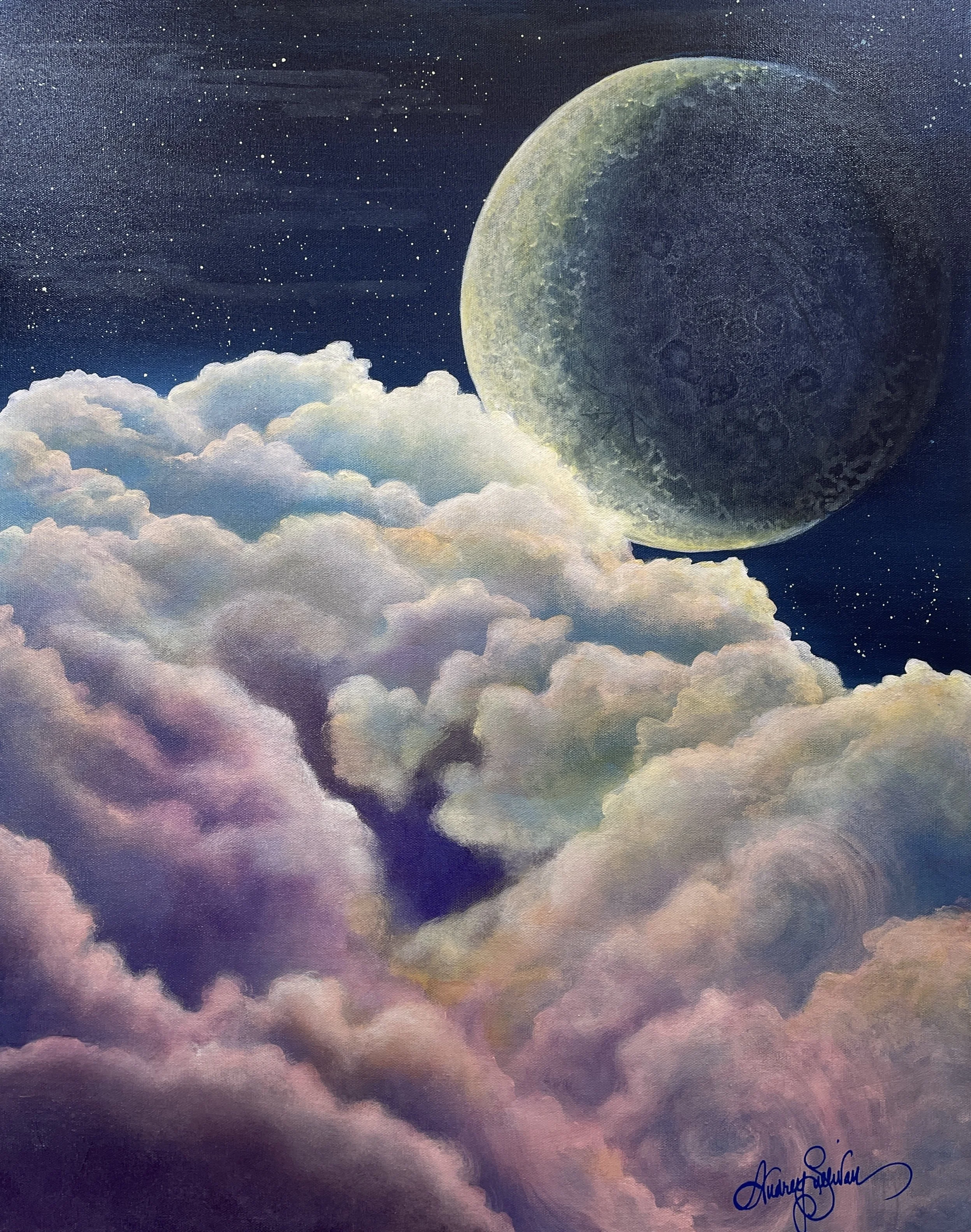 "Dark Side of the Moon"  acrylic  SOLD