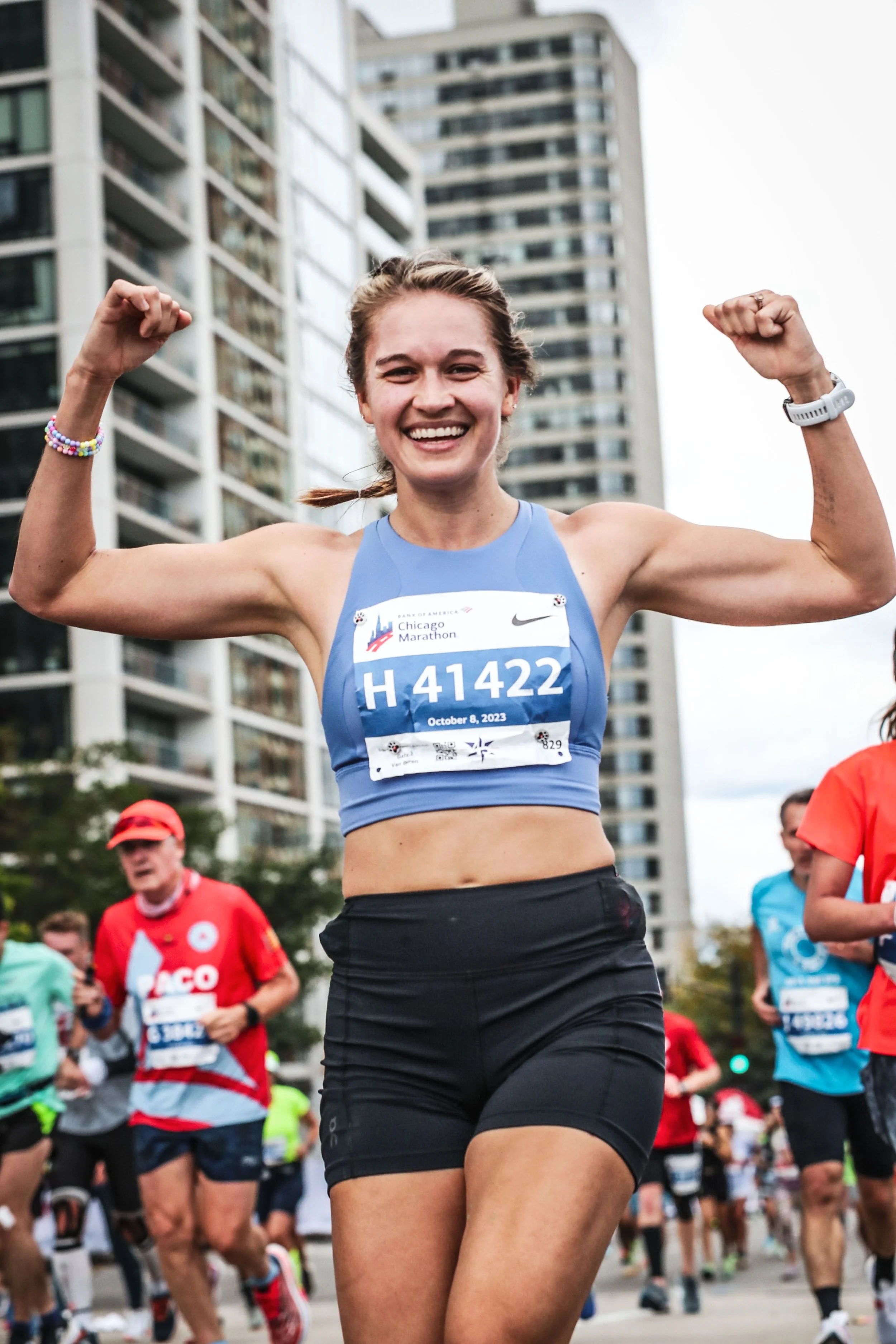 Rachel Finishing Strong At The Chicago Marathon
