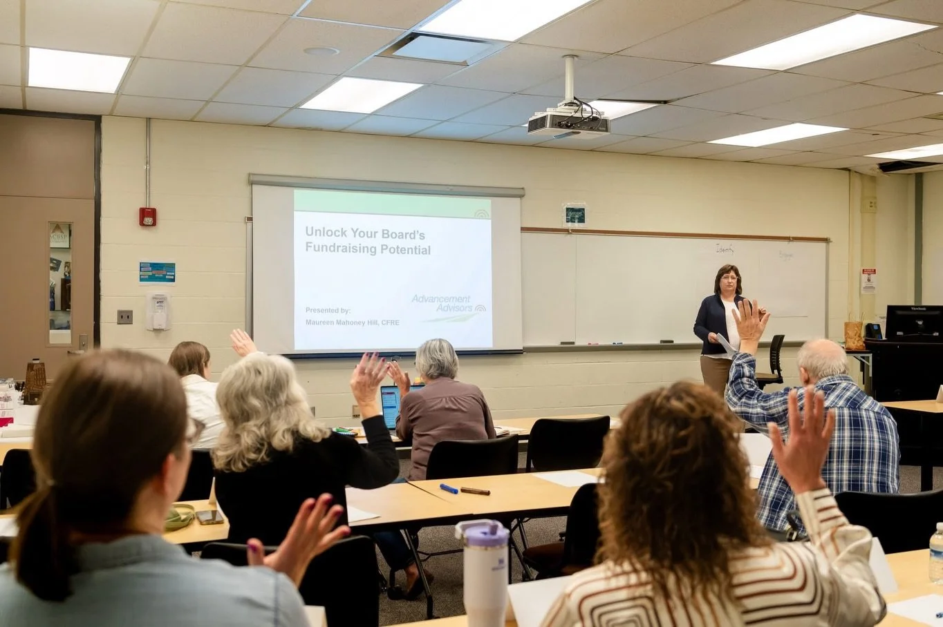 📚✨ Our latest training &mdash; co-hosted with @anr_for_change and led by Maureen Mahoney Hill of Advancement Advisors &mdash; packed the room! Maureen delivered powerful insights on unlocking your board&rsquo;s fundraising potential, and the turnout