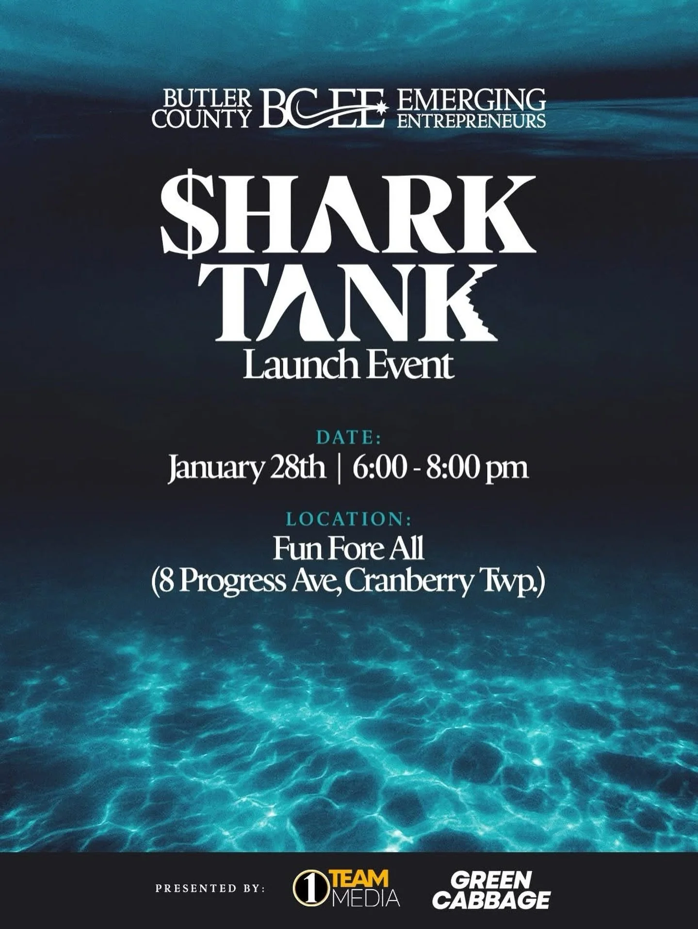 🚨🦈 It&rsquo;s Shark Tank week, Butler County! 🦈🚨

Our Shark Tank Launch Party is happening this Wednesday, January 28th at @funforeall 🎉

Join us for the official launch of the Butler County Emerging Entrepreneurs Shark Tank Competition, present