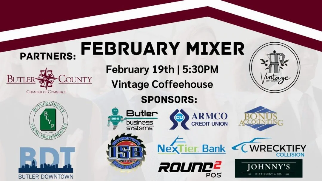 🎉 Mixer This Week | 🏆 Employee of the Year Nominations Now Open | 📅 March Events Are Live

Let&rsquo;s have a big week, Butler County! 🚀

https://conta.cc/3ZIyvzk