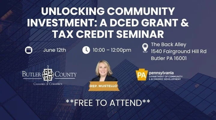 🏛️ DCED Grant Seminar + Plenty of Opportunities Heading Into Summer ☀️🚀

https://conta.cc/4eYwMie