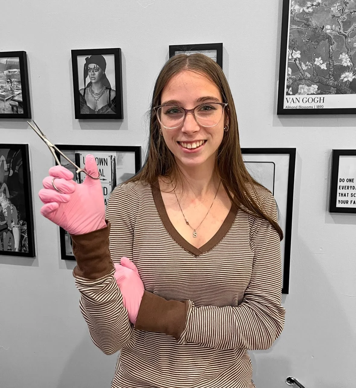 Some of you may recognize this beautiful face from last year when I had a co-op student. This year Sam&rsquo;s back and is now our main piercer!! 🫶

Sam has been back working with us since October as a piercing apprentice, and she is absolutely kill